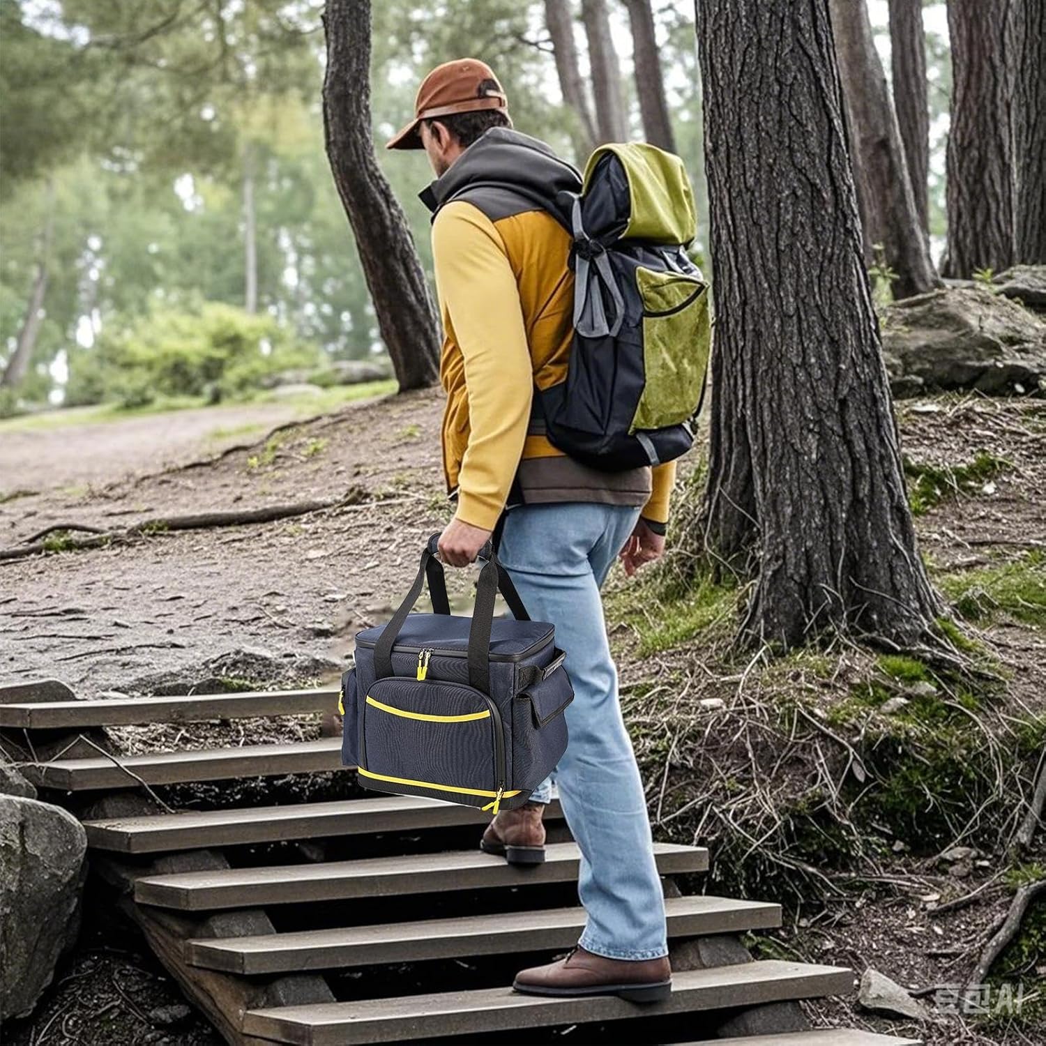 充電ケーブルストレージバッグ、ポータブル発電所バッグ,ポータ発電所ストレージケース - チを運ぶオックスフォードの布、ハイキング、旅