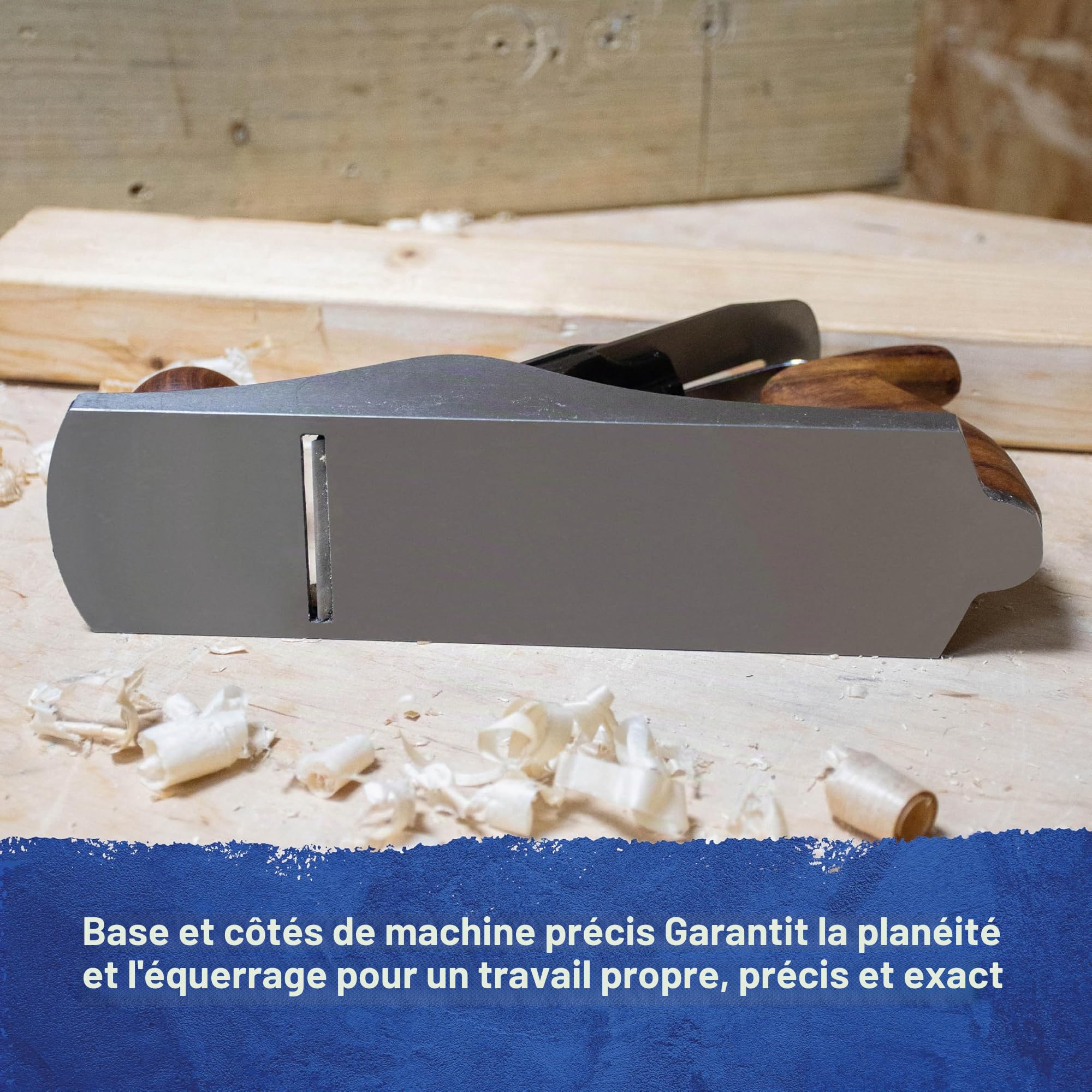 Rabot à lisser Faithfull n° 4 – Rabot à bois en fonte usinée avec précision pour bois durs et tendres, finition de surface, ébénisterie et menuiserie générale