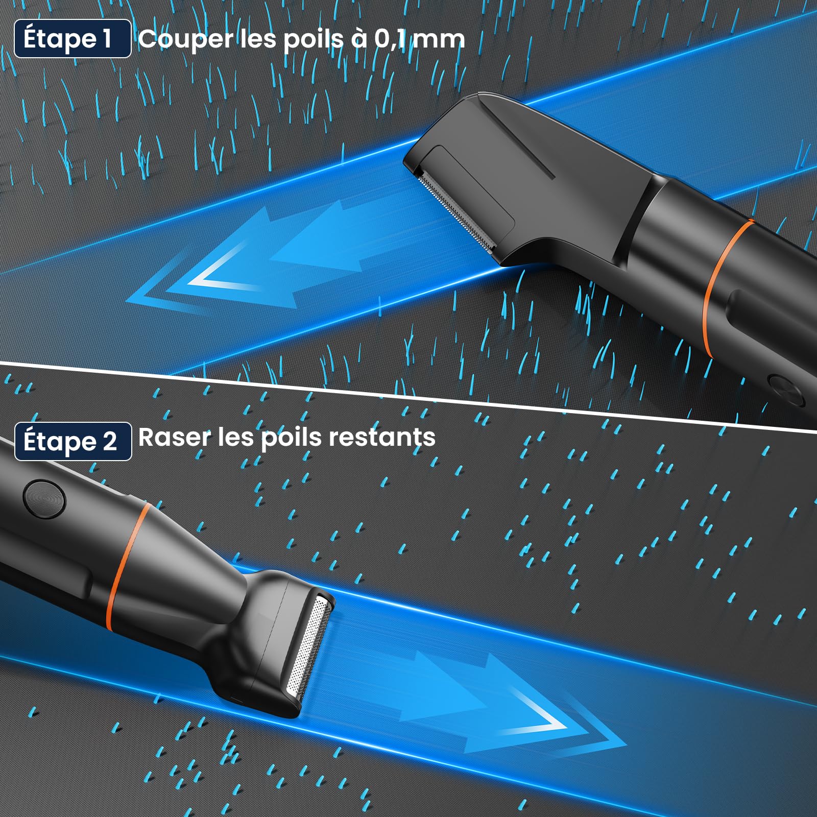 MAXGROOM Trimmer corpo uomo elettrico 4 in 1 multifunzione tosaerba intimo uomo, 7000 RPM rasoio parte intima professionale, IPX6 impermeabile, lunga resistenza USB-C