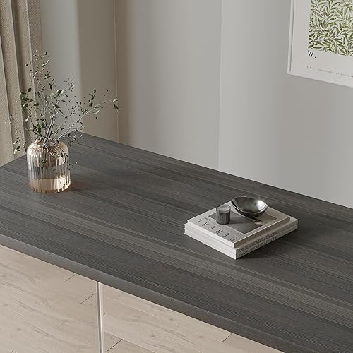 Miniatura 5 de Papel tapiz de madera gris oscuro para despegar y pegar, papel de contacto de grano de madera rústica para armarios, encimeras, autoadhesivo,