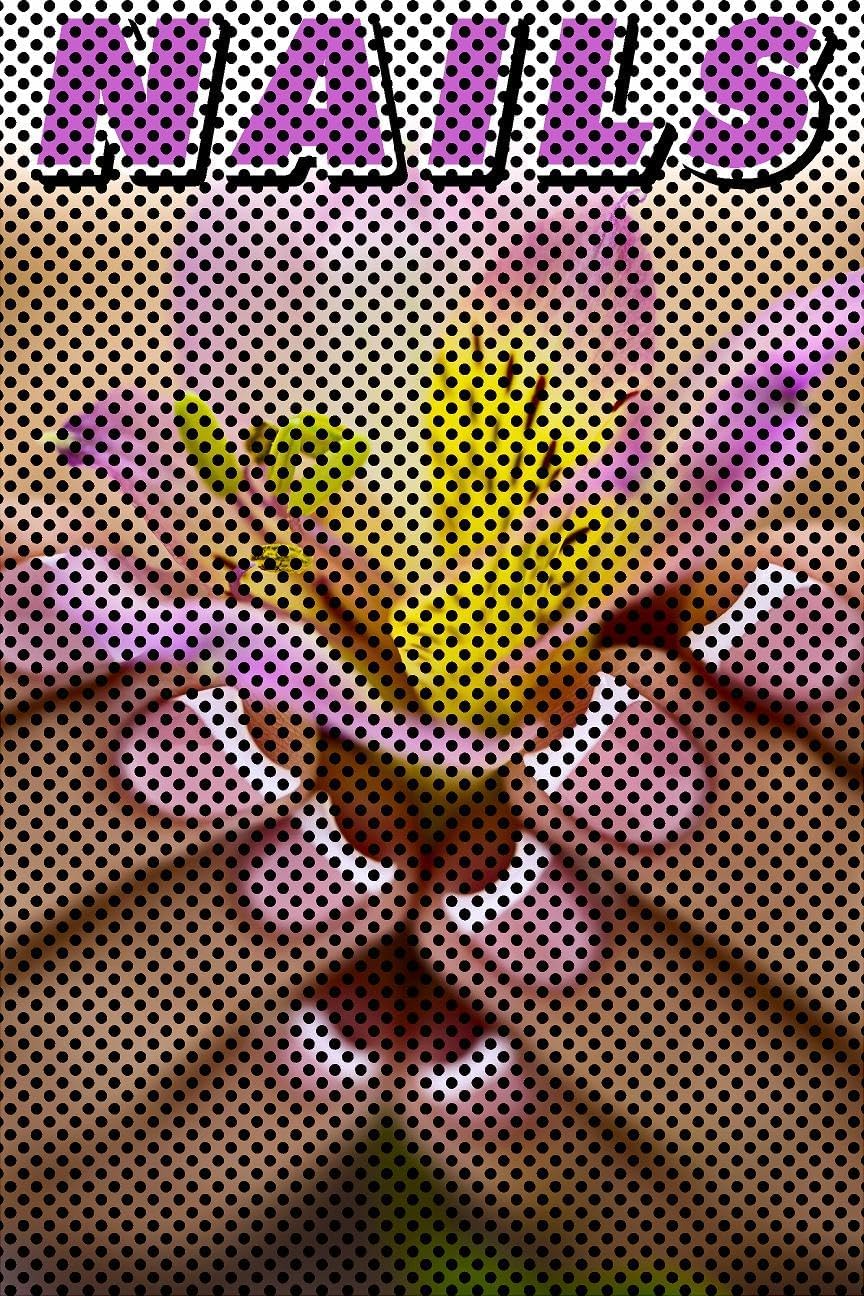 Nails IX Nail Salon Sign Advertising Marketing Décor Vertical (Perforated 70/30 See-Through Window Mesh Vinyl Sign [Outdoors], 72")