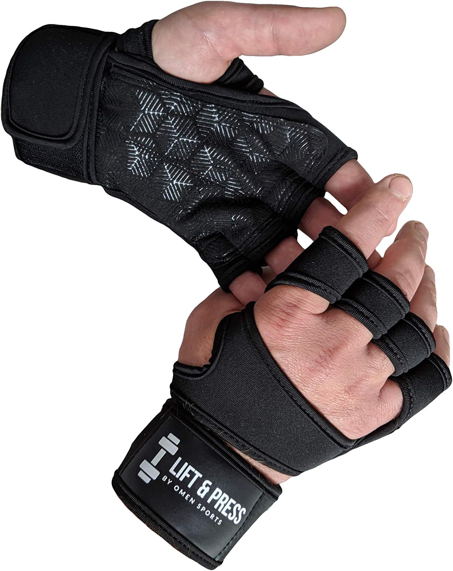 OMEN Sports Gloves for Crossfit, Gym, Weightlifting, and Strength Training Workout Made for Men & Women with Wrist Support and Full Padded Palm Protection Best in Gym Accessories