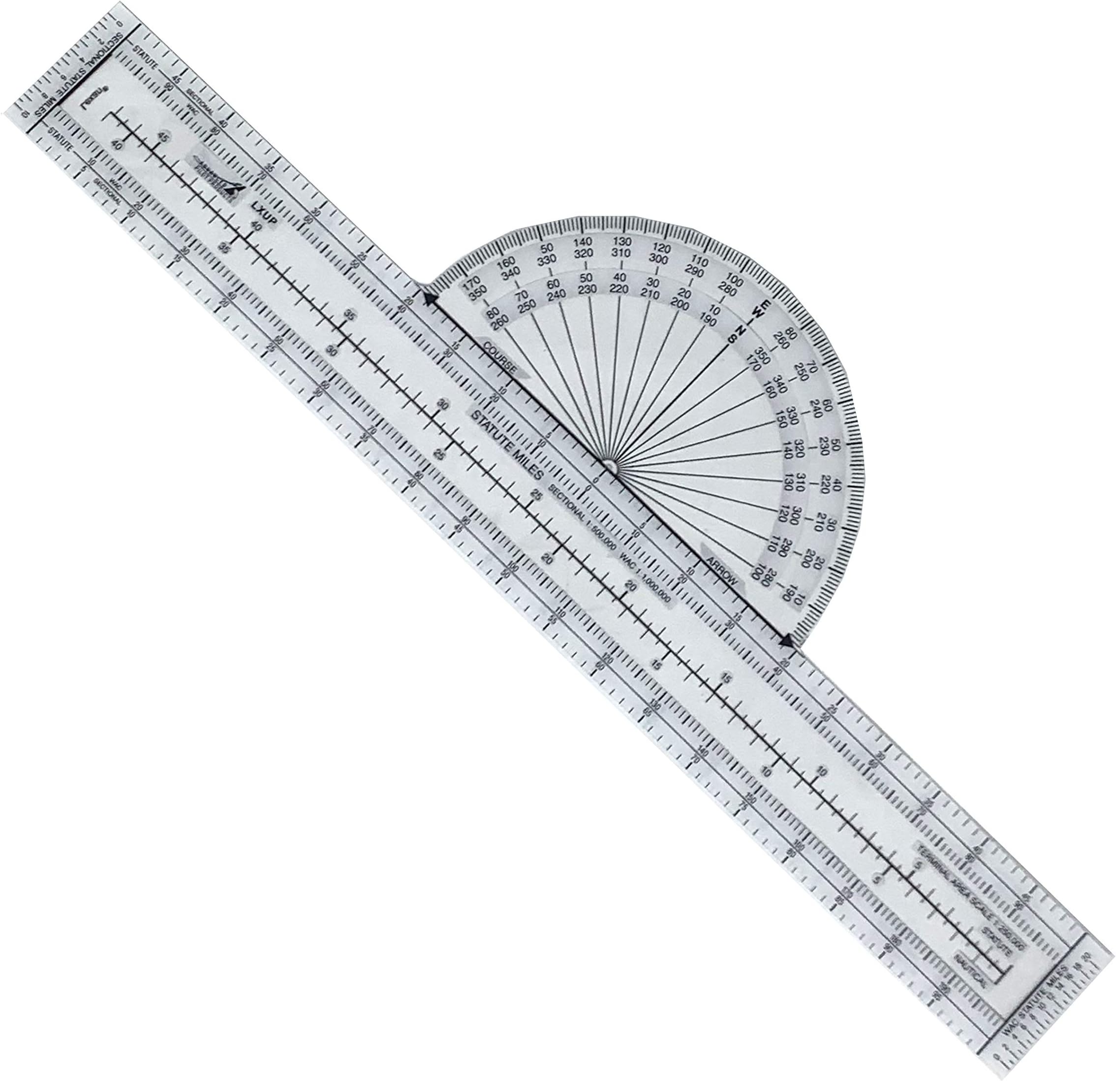 - Advanced Pilot Products Fixed Aviation Plotter for VFR Flight Planning - Durable Lexan Design - 8 Scales for Statute & Nautical Miles - Ideal for Student & Private Pilots - Navigation Aid