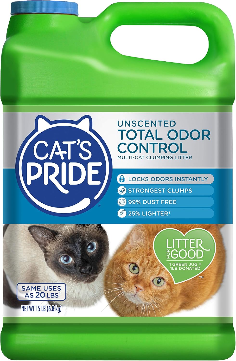 Cat's Pride Oil Dri Fresh and Light Premium Clumping Fragrance Free Scoopable Cat Litter (2 Case)