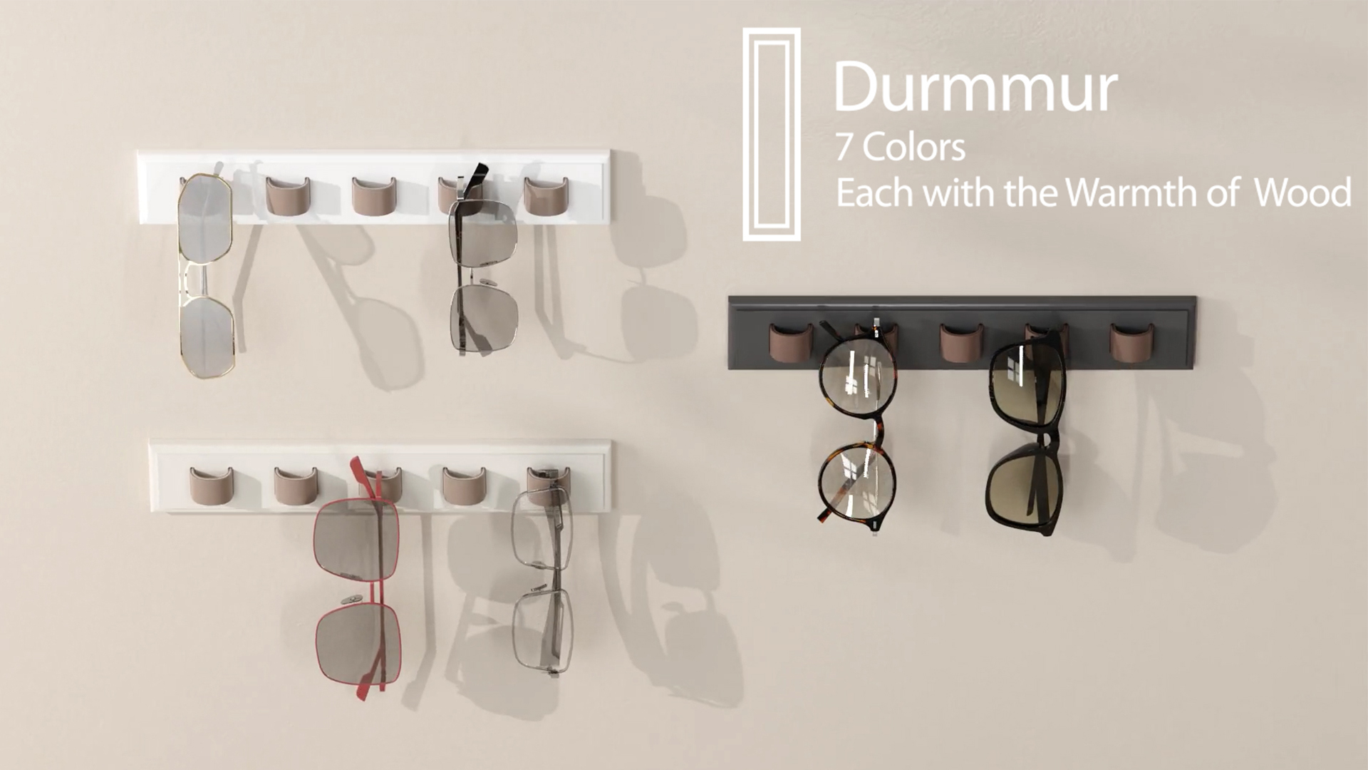 3 Pack Wooden Sunglass Organizer Wall Mount/3M Adhesive Sunglasses Holder Amazon.com: Durmmur Wooden Sunglass Organizer, Wall Mount/3M  main image 2
