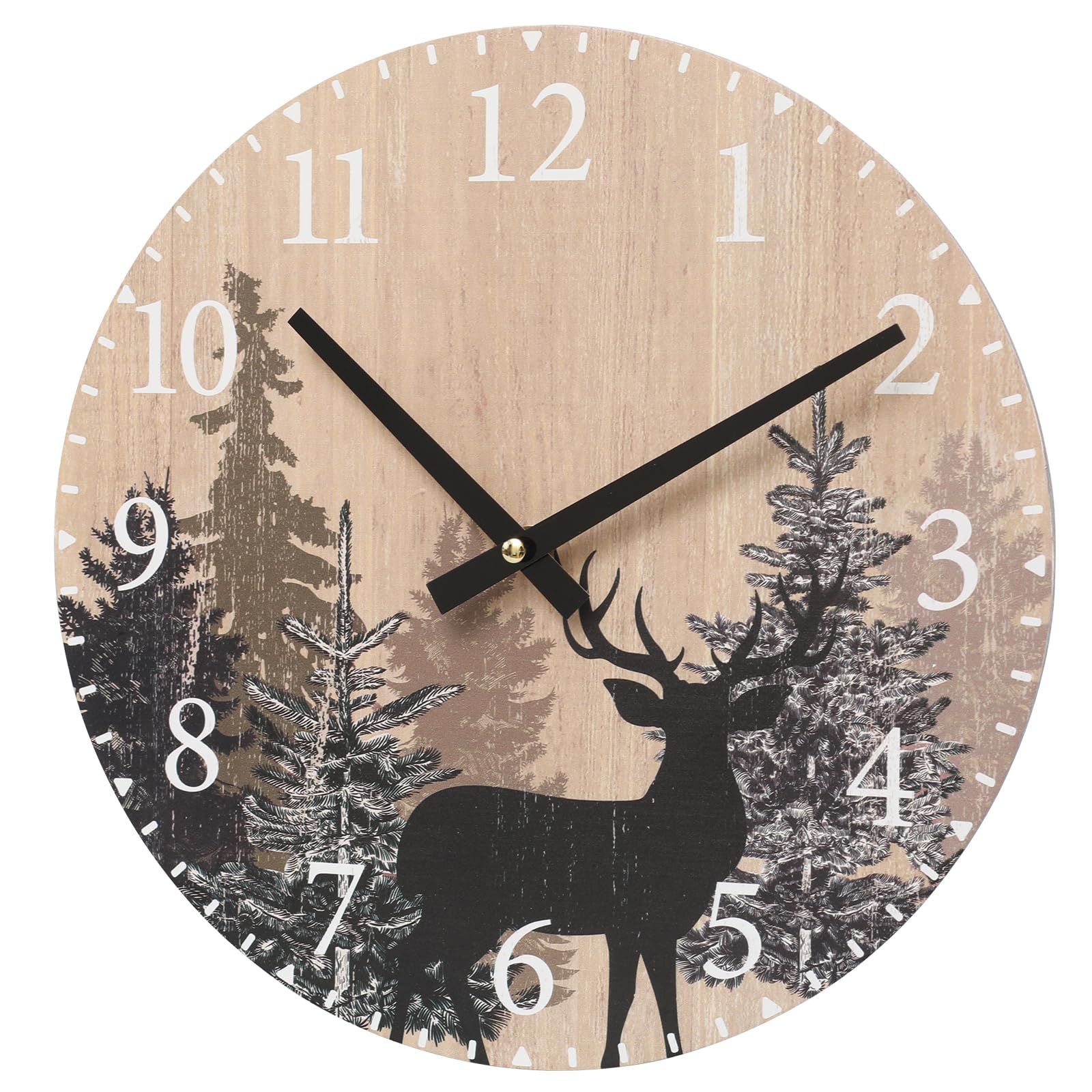 Amazon.co.jp: SwallowLiving キャビン 鹿 壁掛け時計 12インチ