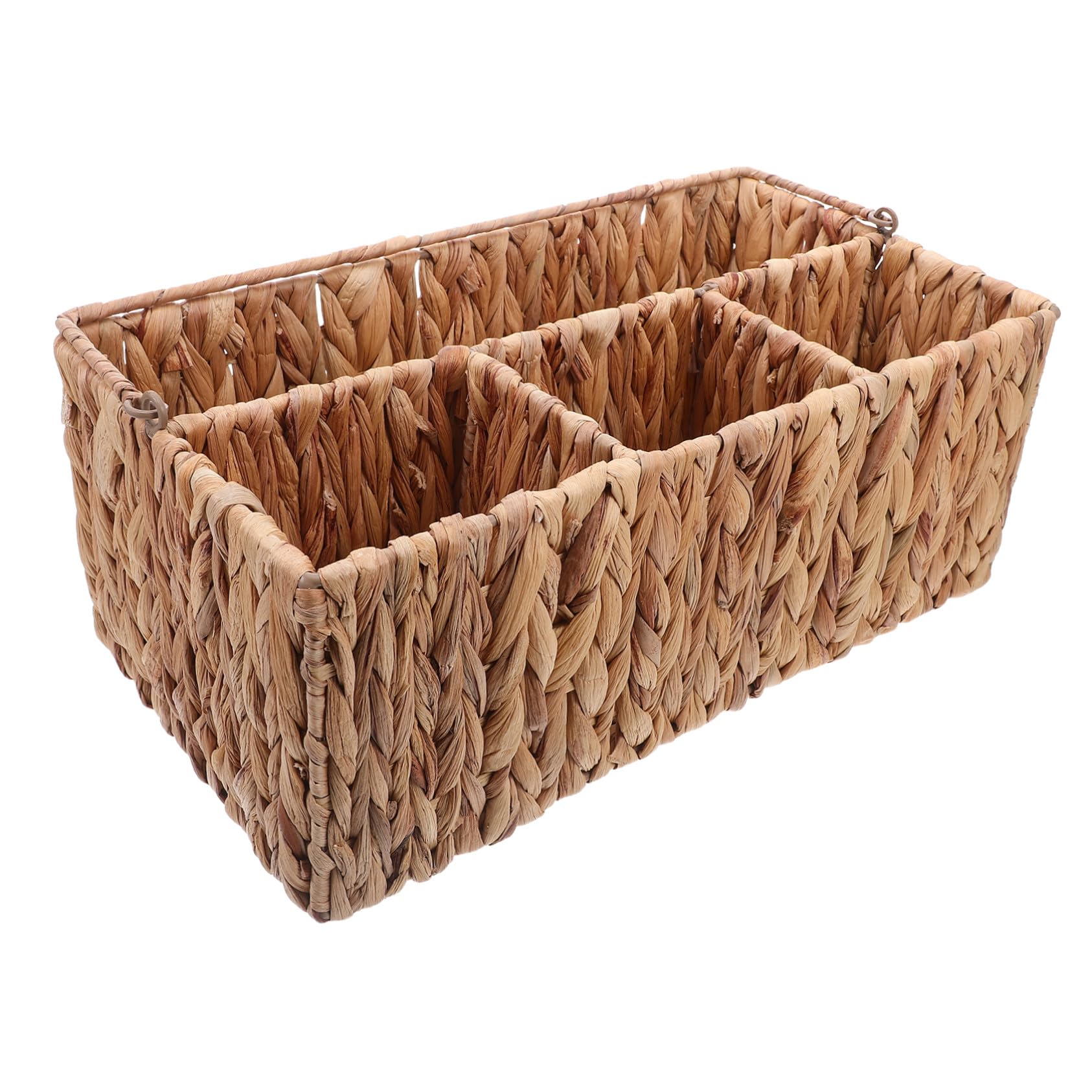 Alipis Cesta De Almacenamiento De Mano Tejida De Paja Canasta Cestos Almacenaje Soporte De Cubiertos Cesta De Almacenamiento Tejido a Mano Light Brown