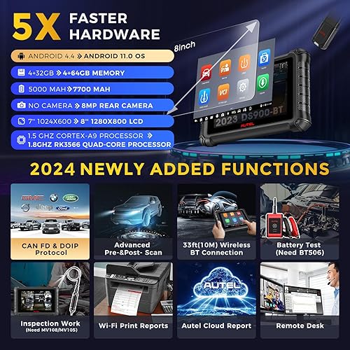 Miniatura 8 de Autel Escáner MaxiDAS DS900BT 2024 DS900-BT Pro ECU Herramienta bidireccional de codificación como MaxiSys MS906 PRO, servicio de 40+, 3000+ pruebas