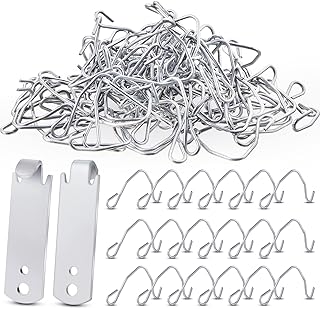 102 Pieces T Post Wire Clips Fence Wire Twister for T Post Clips Galvanized Steel Fence Wire Tensioning Tool for Fixing Fence Wire Clip Garden Farm Highway Sport Fences