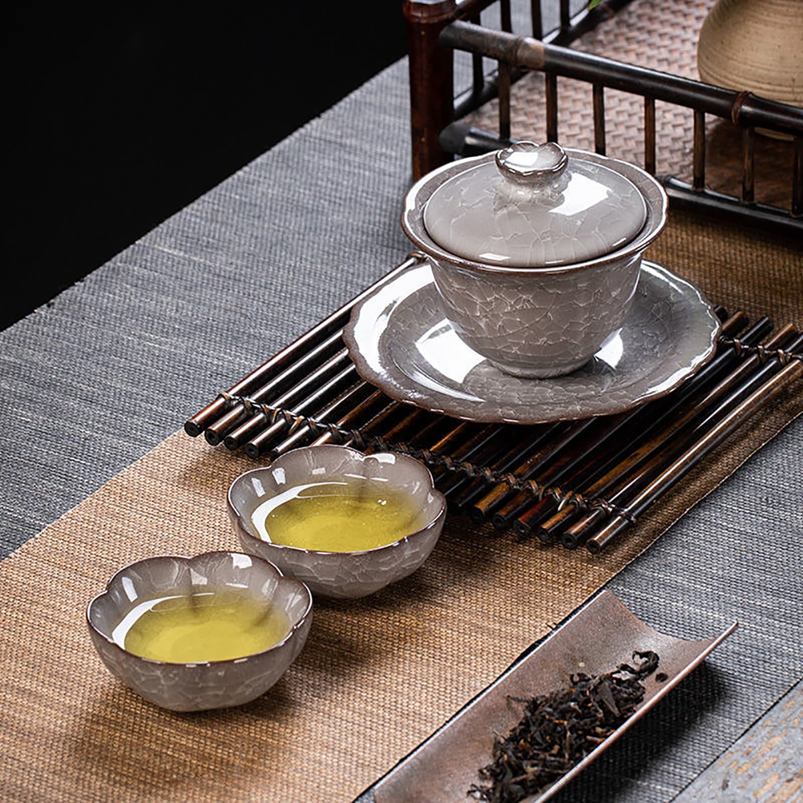 Miski, filiżanka do herbaty Gaiwan, chińska filiżanka do herbaty z pokrywką i spodkiem, ceramiczna filiżanka do herbaty Gaiwan, tradycyjna miska do herbaty Kungfu, prezent ，Filiżanka