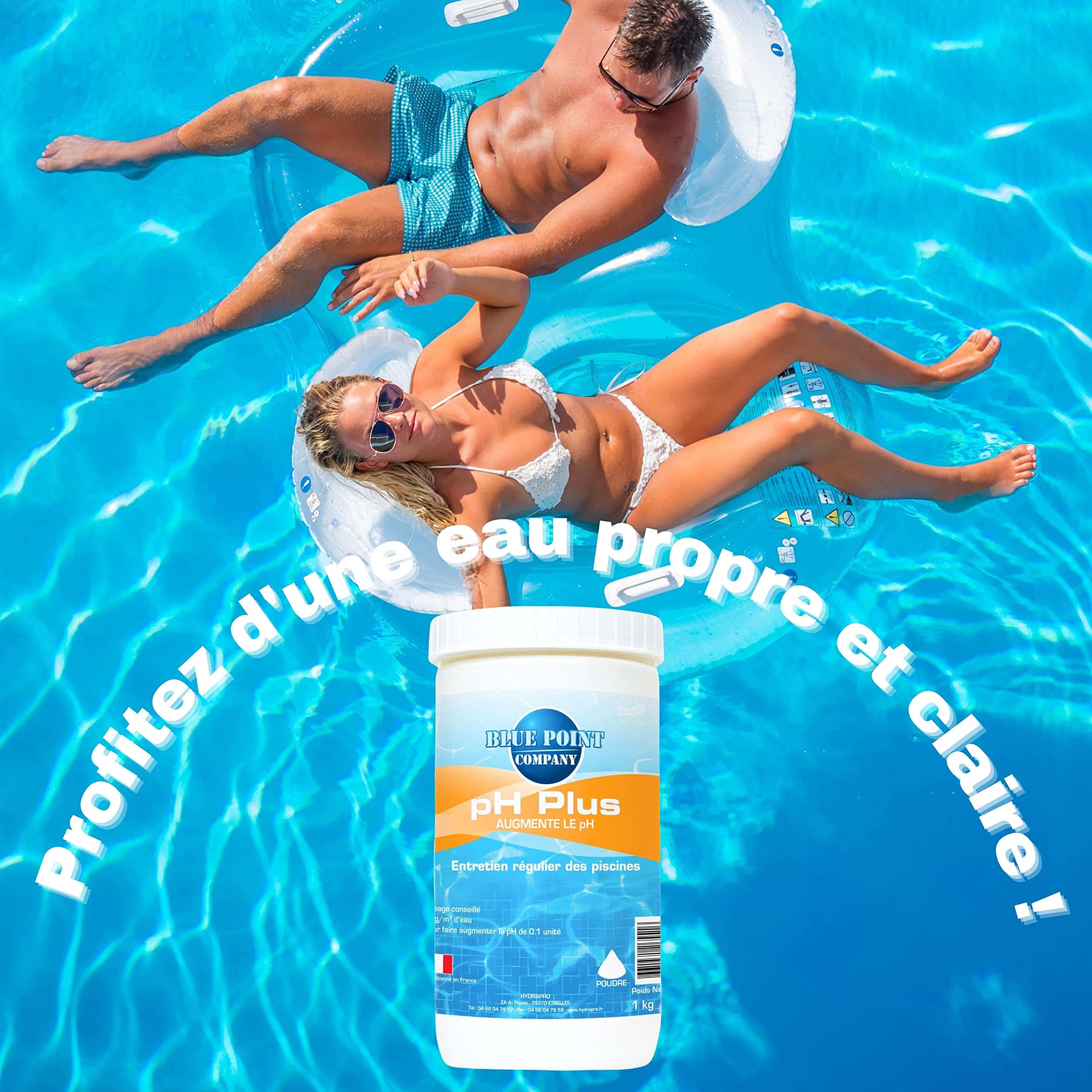 Ph Plus Piscine – Traitement Ph pour Piscine/Ph+ Poudre 1kg et 5kg – Permet d’Augmenter Rapidement Le Ph de l’Eau/Produit Conditionné en France (1KG)