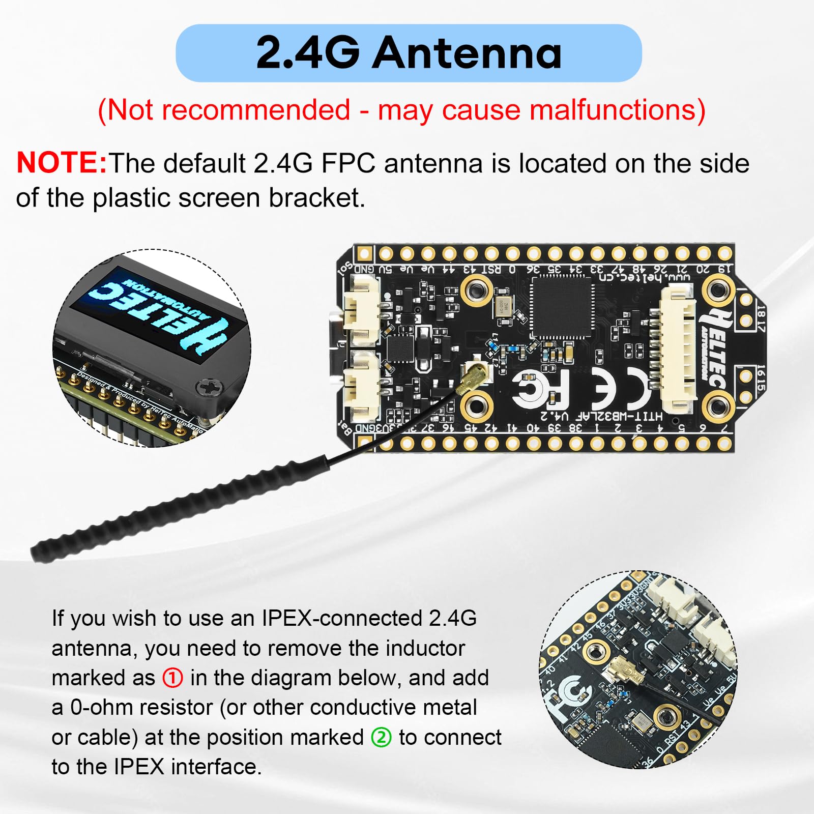 diymore 2PCS Placa de Desarrollo ESP32 Lora V4 con módulo GPS, Arquitectura ESP32 S3 Lora Mejorada, Flash de 16 MB, Antenas de 863-928 MHz, Compatible con GPS y energía Solar para Arduino