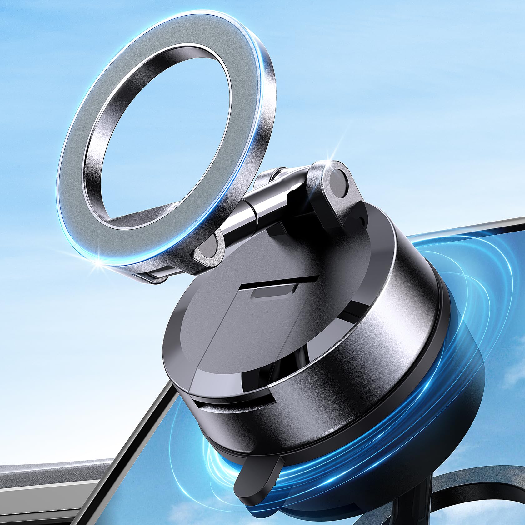 MOKPR für Magsafe Autohalterung, Handyhalterung Auto für Magsafe Handyhalterung Auto Magnet für iPhone Handy Halterung Instrumententafel/Windschutzscheibe für iPhone 16/15/14/13/12