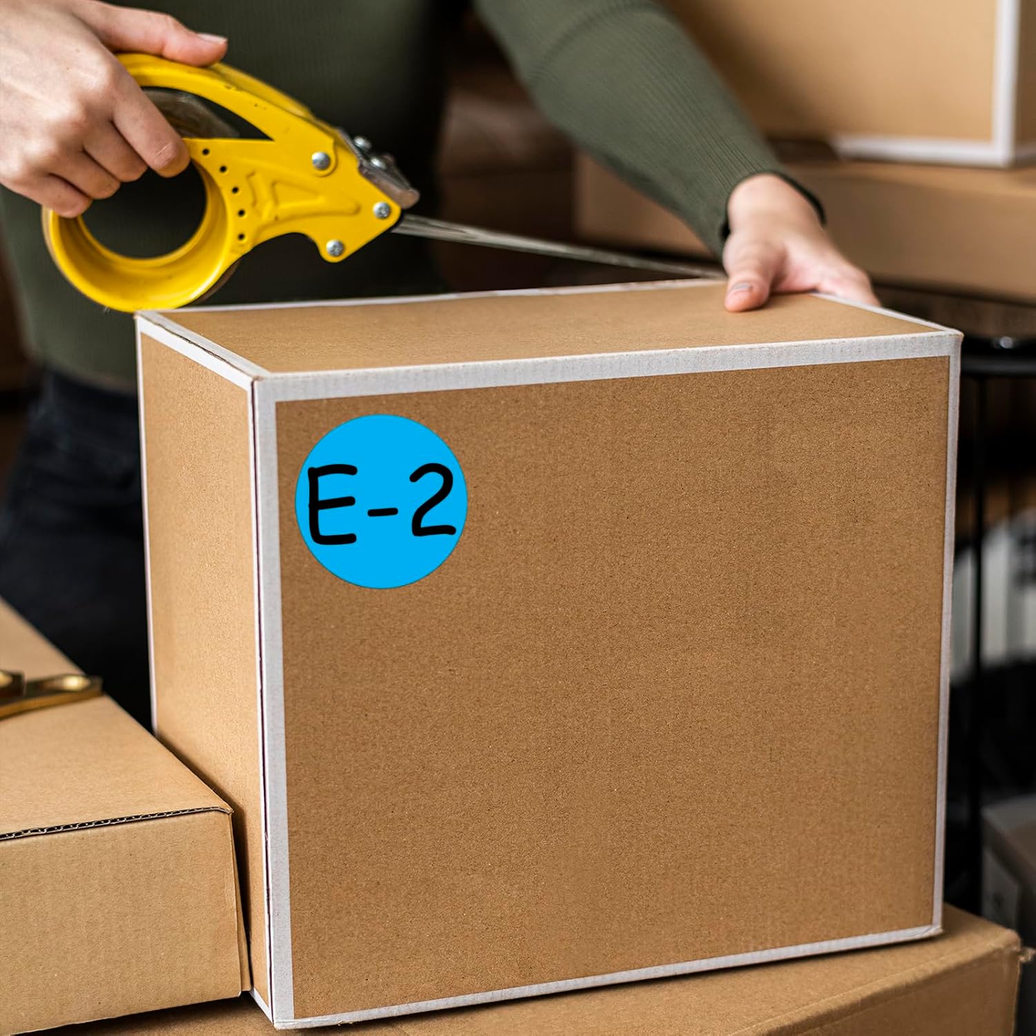 Pack of 500 Round Color Coding Circle Dots Stickers Labels (3", Blue) - Image 3