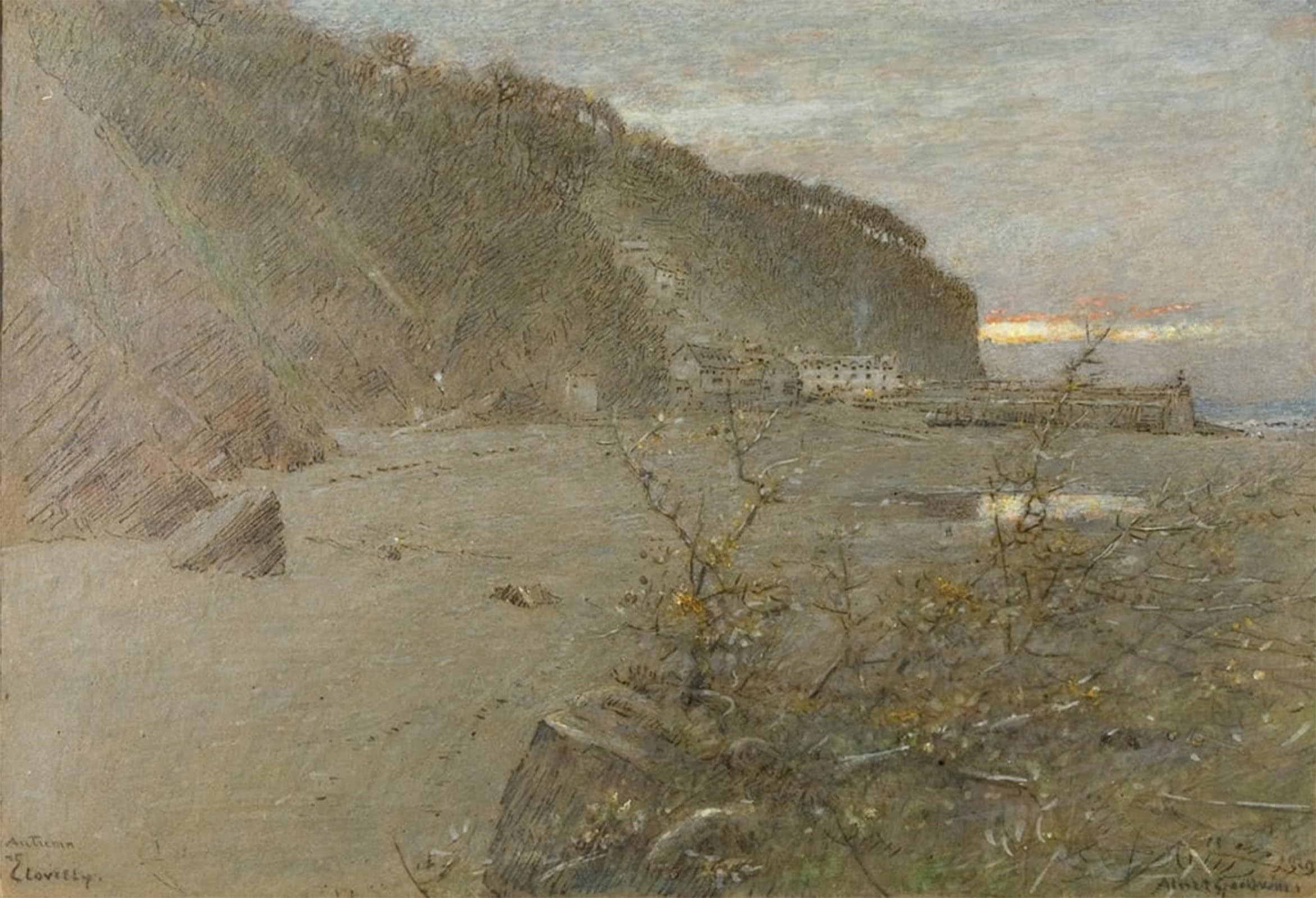 ARTXLXXBN Famous Painting Art Wall Decor Abstract Art Picture Autumn At Clovelly by Albert Goodwin Animal Pictures for Home Decor 60x90cm