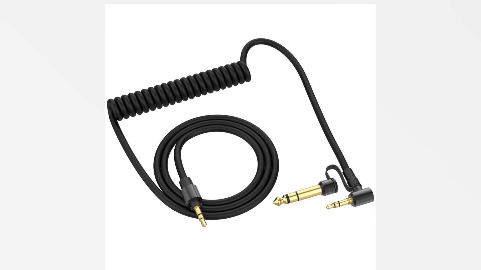 Cable auxiliar de audio Jack 3.5mm Sqrmekoko negro miniatura 7