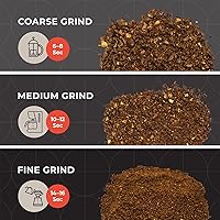 Vista 5 de MuellerLiving Molinillo de café eléctrico para especias, nueces, hierbas y granos de café, cuchilla afilada, acero inoxidable - Blanco