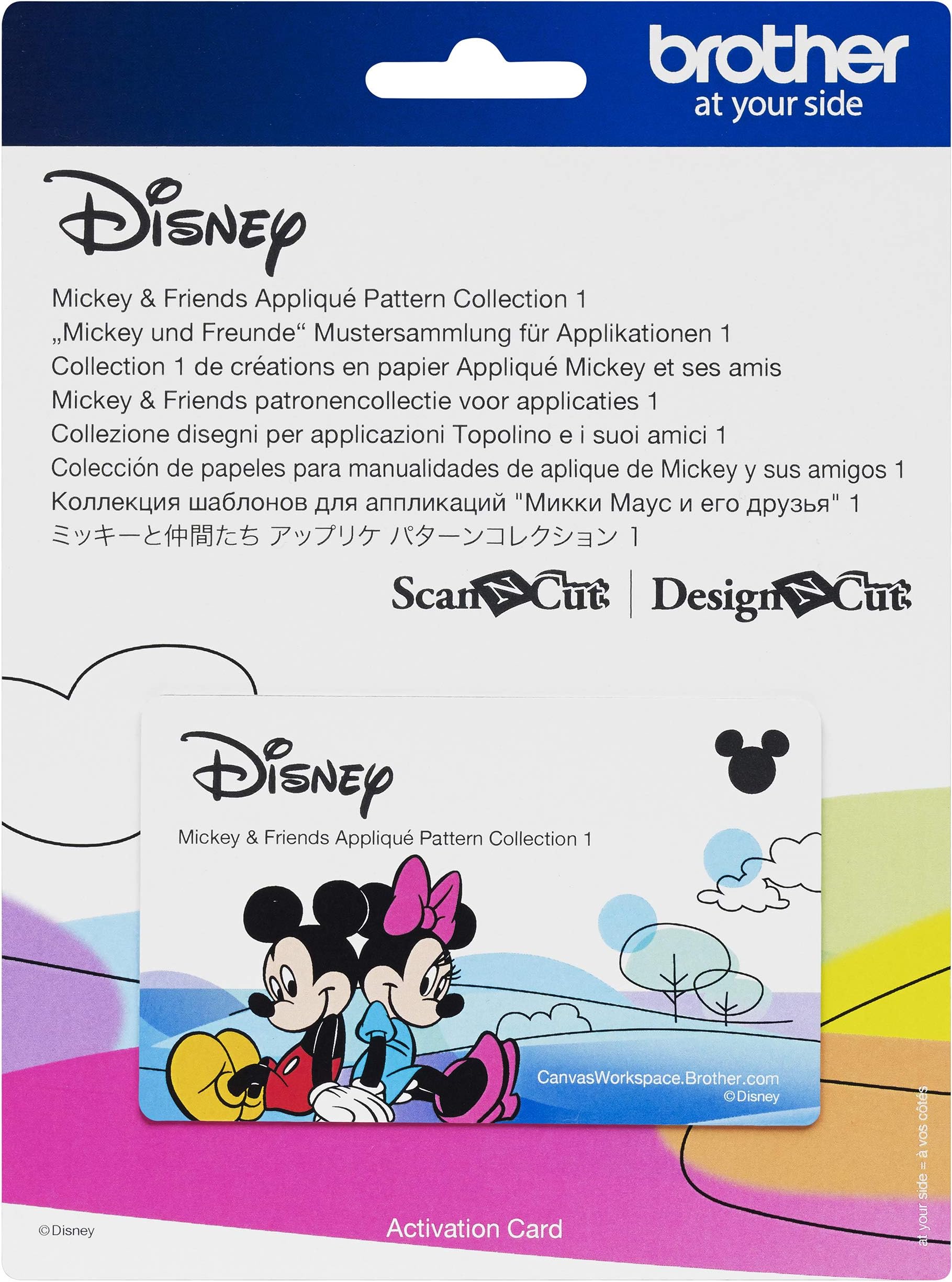 ScanNCut Disney Pattern Collection 3 CADSNP03, Mickey and Friends Appliques, Includes 33 Intricate Designs for Home Décor, Vinyl Wall Art, Iron-on Transfers for Clothing, and More