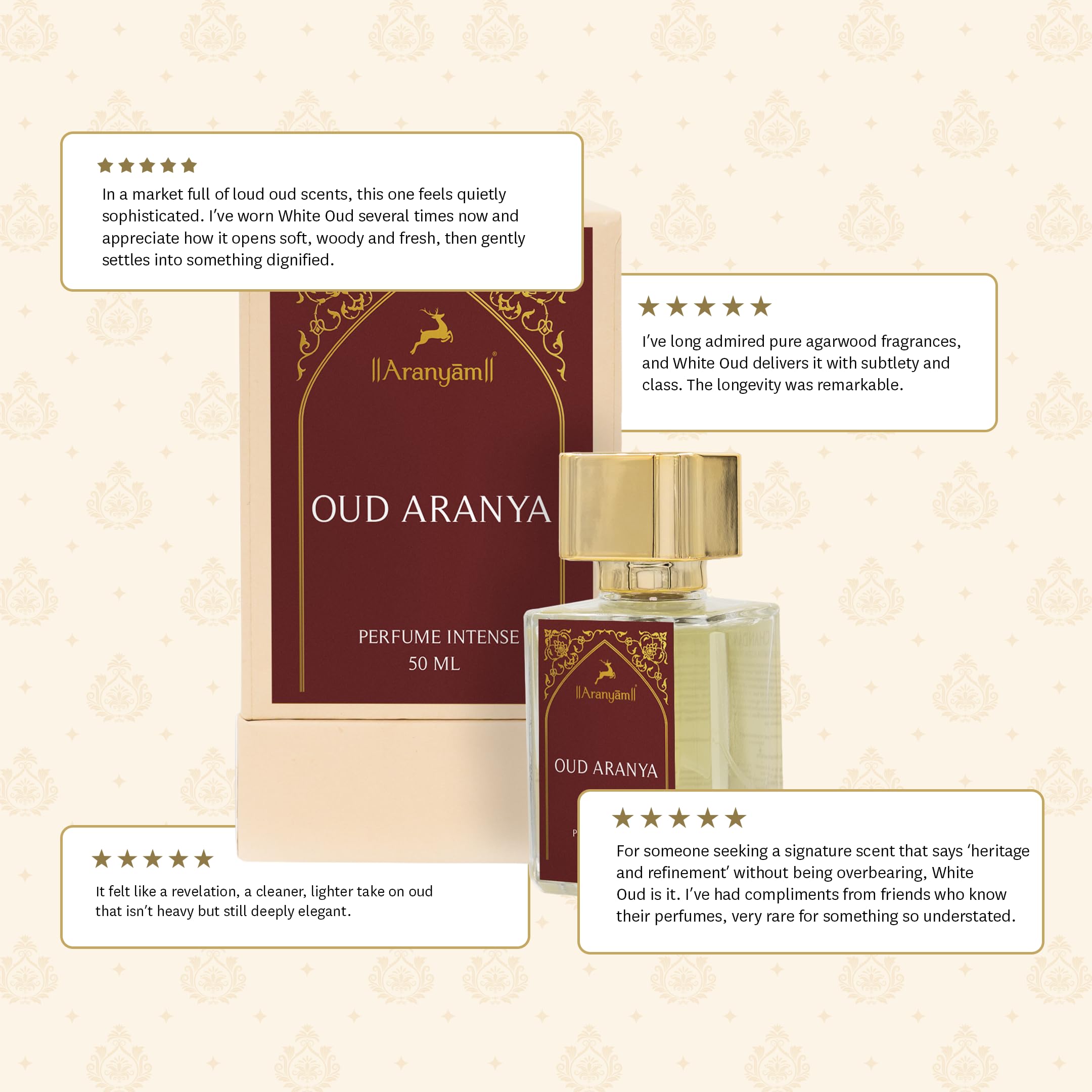 Aranyam Natural Aranya Oud Eau De Perfume for Men & Women | Sweet, Refreshing, Musky & Woody Long-Lasting Fragrance | Ideal Oud Parfum for Special Occasions | Perfect Valentines Gift (50 ML) 1