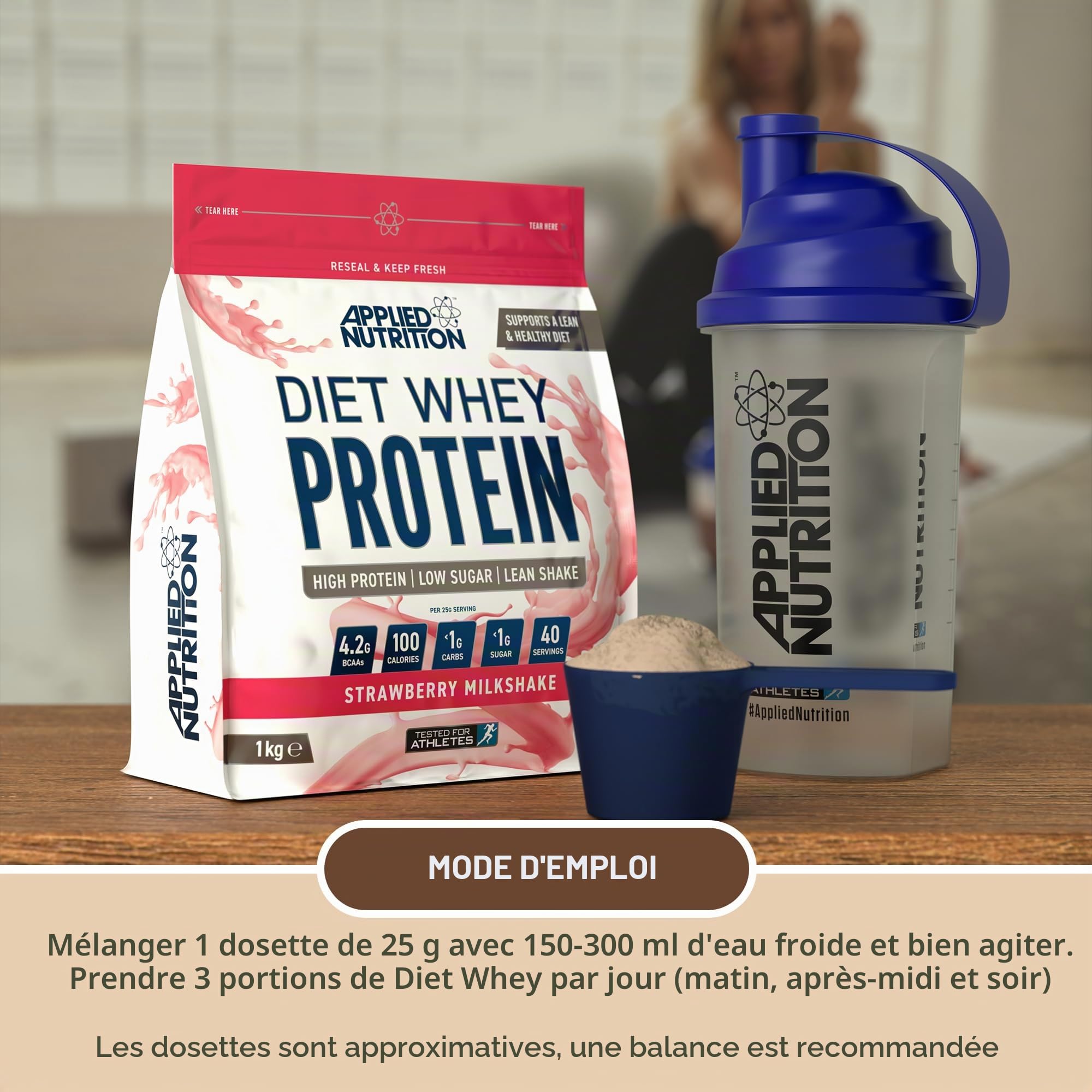 Applied Nutrition Diet Whey (1000g) Crème glacée à la vanille - Protéines - Mélange de protéines de lactosérum