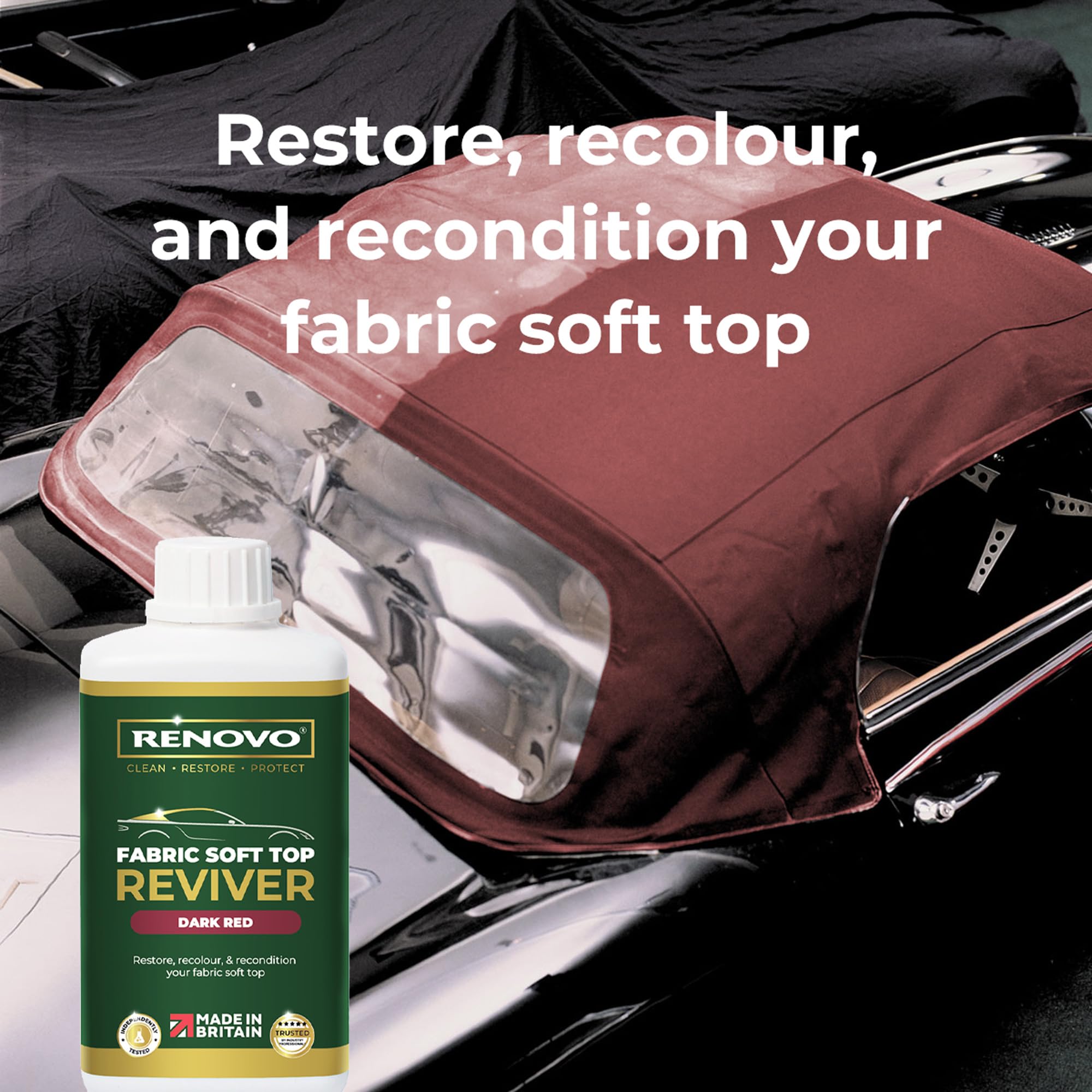 Renovo International 1 Ltr Soft Top Revivier Dark Red/Burgundy