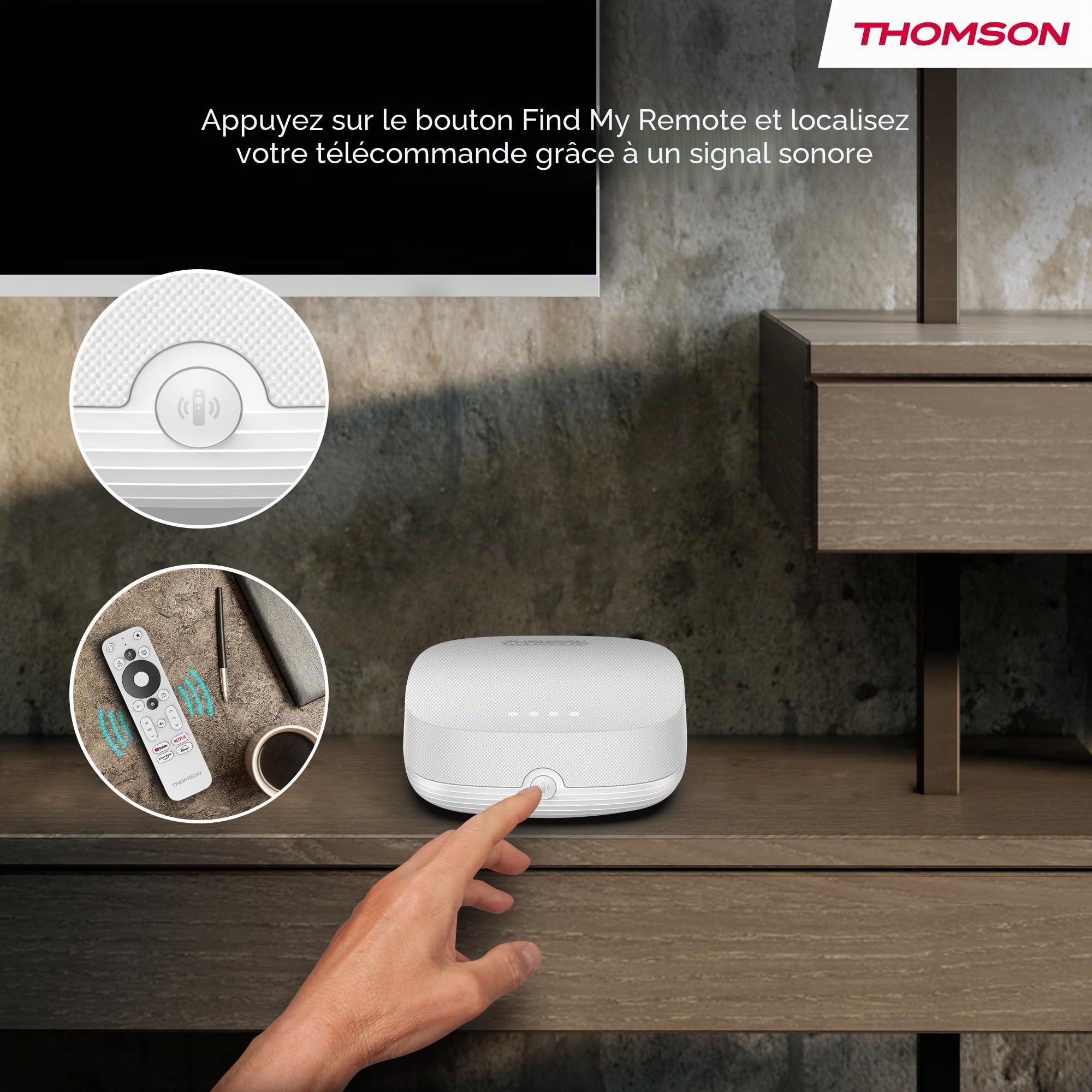 Thomson Streaming Box Plus 270 Blanc, Google TV, 4K UHD, Haut-Parleur intégré pour Commande vocale Mains Libres, Google Cast, Netflix, Disney+, Wi-FI, Adaptateur Secteur Multi-Prises, 3 Go de RAM, 32
