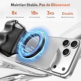 Jeebel Handle Grip Movil - Empuñadura Magnético para Smartphone con Mando a Distancia USB Inalámbrico & Rosca 1/4 Pulgada - Estabilizador Cámara para Teléfonos iPhone y Android para Selfie/Vlog/Video - 4