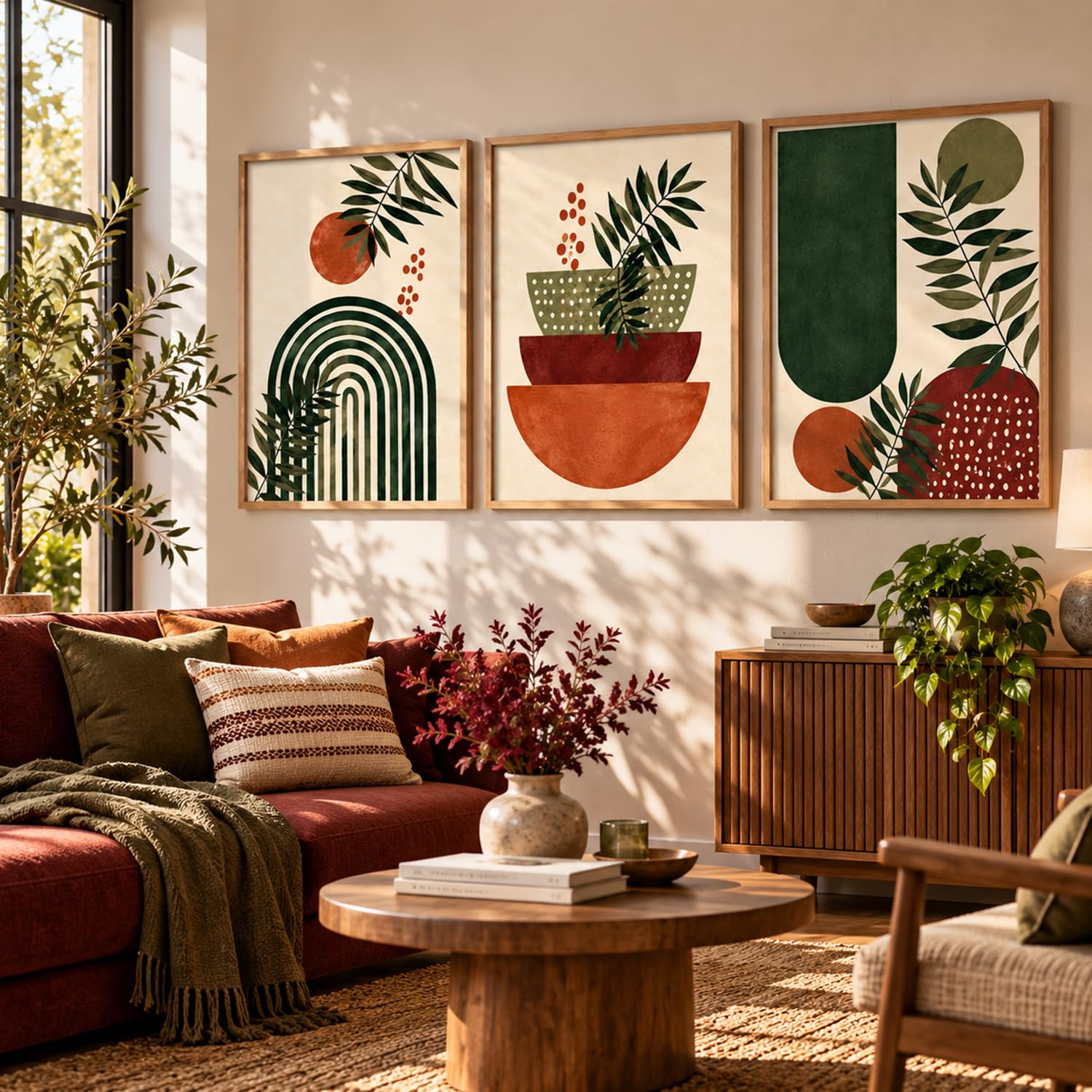 BOHO Wall Art Set - 3 Framed Prints -11 BOHO Wall Art Set - 3 Framed Prints -11