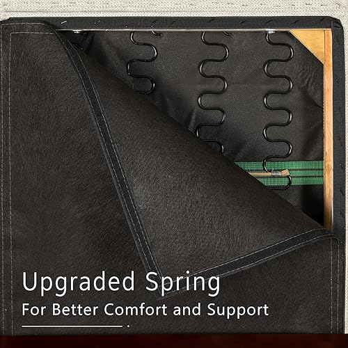 Miniatura 4 de Okeysen Mecedora para guardería mecedora moderna con otomana para lactancia silla decorativa de mediados de siglo tela tapizada para sala de estar