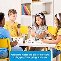 Vista 3 de PLUS PLUS Bloques de construcción entrelazados de 240 piezas para niños, juguetes de conexión de extremo abierto, minimanipuladores STEM Bin - Tubo