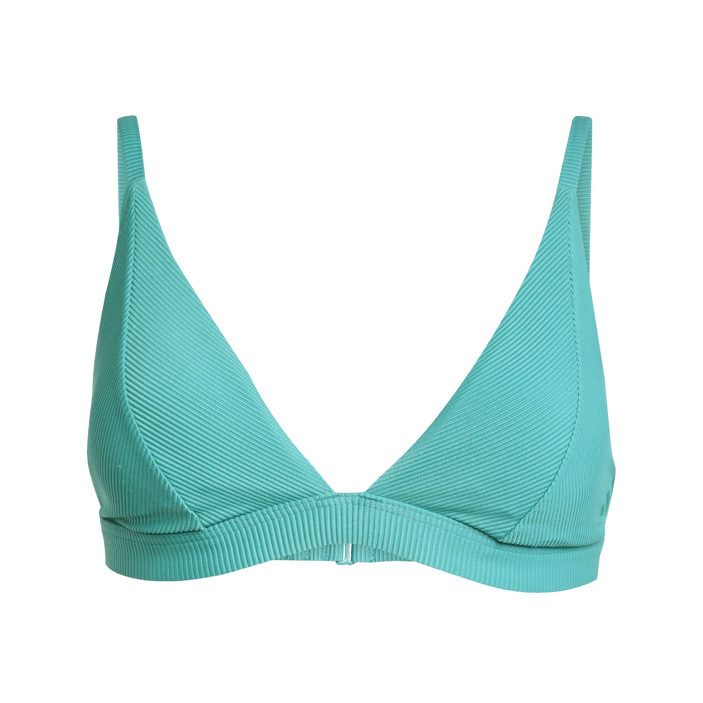 adidas Women's Iconisea Ribbed Padded Triangle Bikini Top