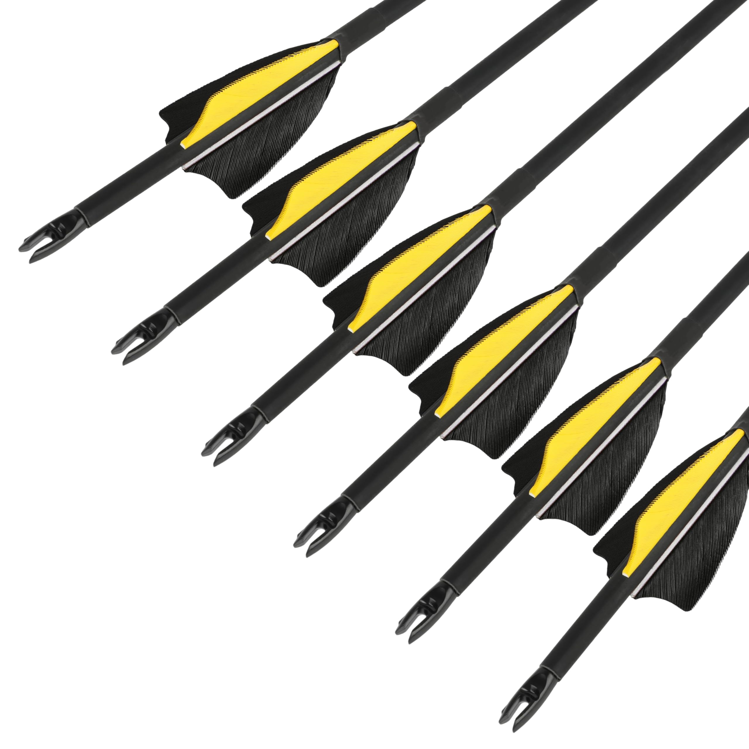 32 "Frecce in Carbonio Spine1000 Frecce da Pratica di tiro con L'Arco OD6.0mm Frecce da Caccia per Archi ricurvo e Composto 12pcs
