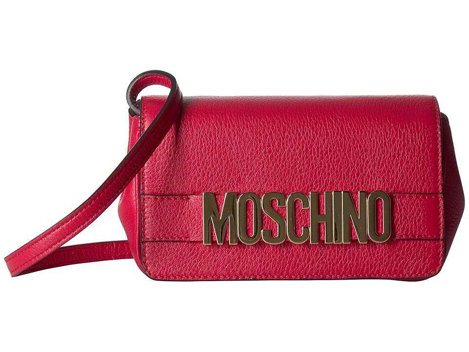 

Moschino Small Logo Crossbody (Red Leather) Handbags