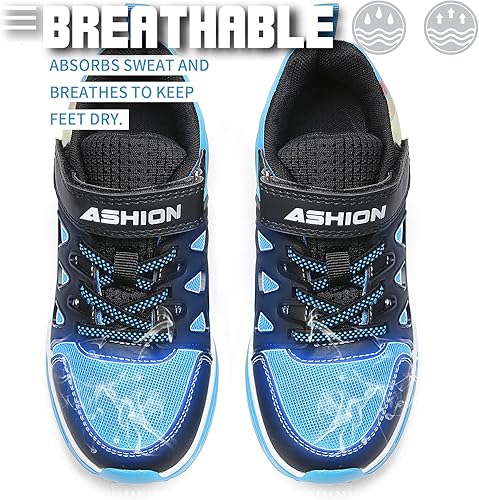 Miniatura 5 de ASHION Tenis de aire para niños y niñas tenis de malla con soporte de arco ligeros transpirables deportivos atléticos