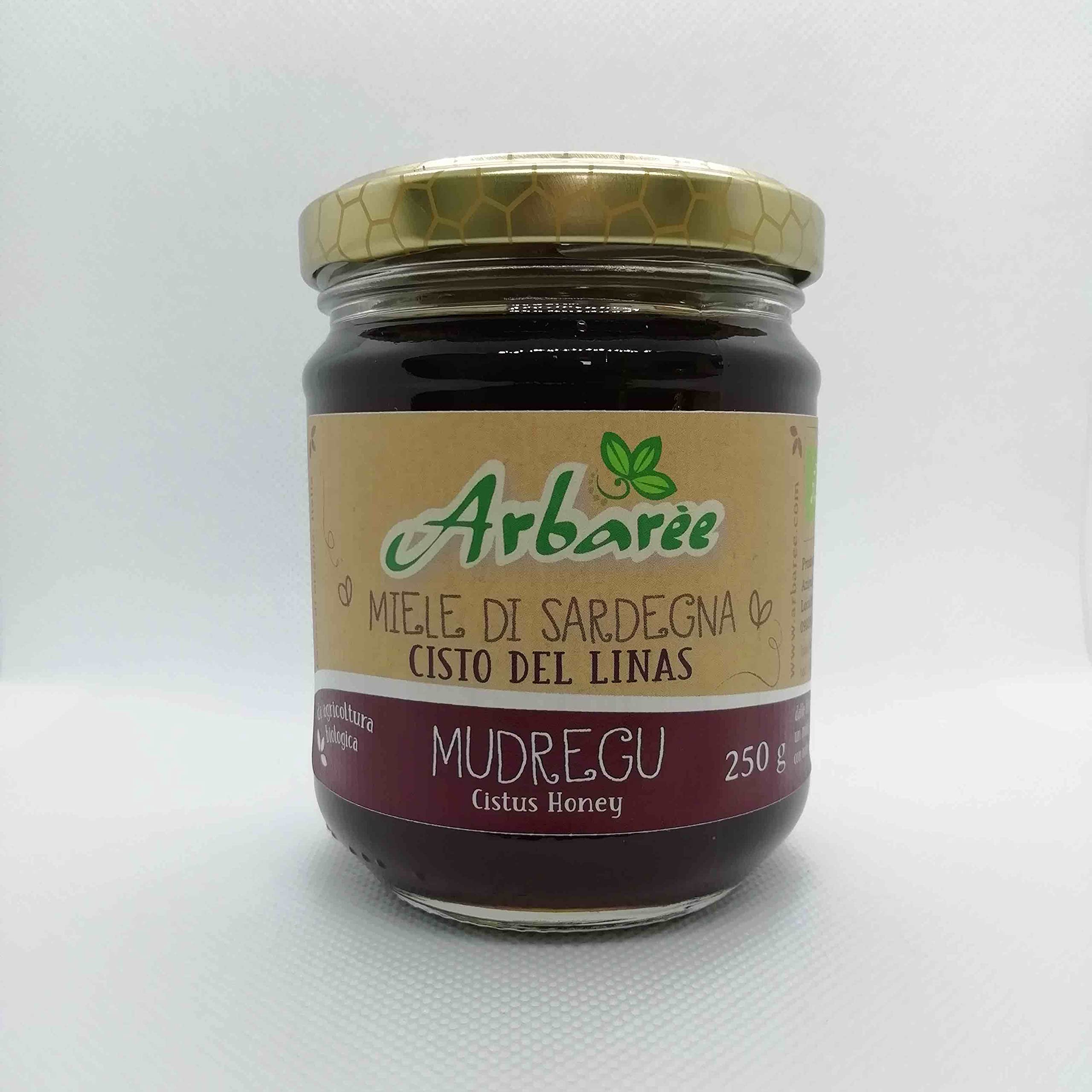 6 x 250 gr - Miele di Cisto Biologico - Miele Tipico Sardo - Vasetto da 250 gr - Arbarèe