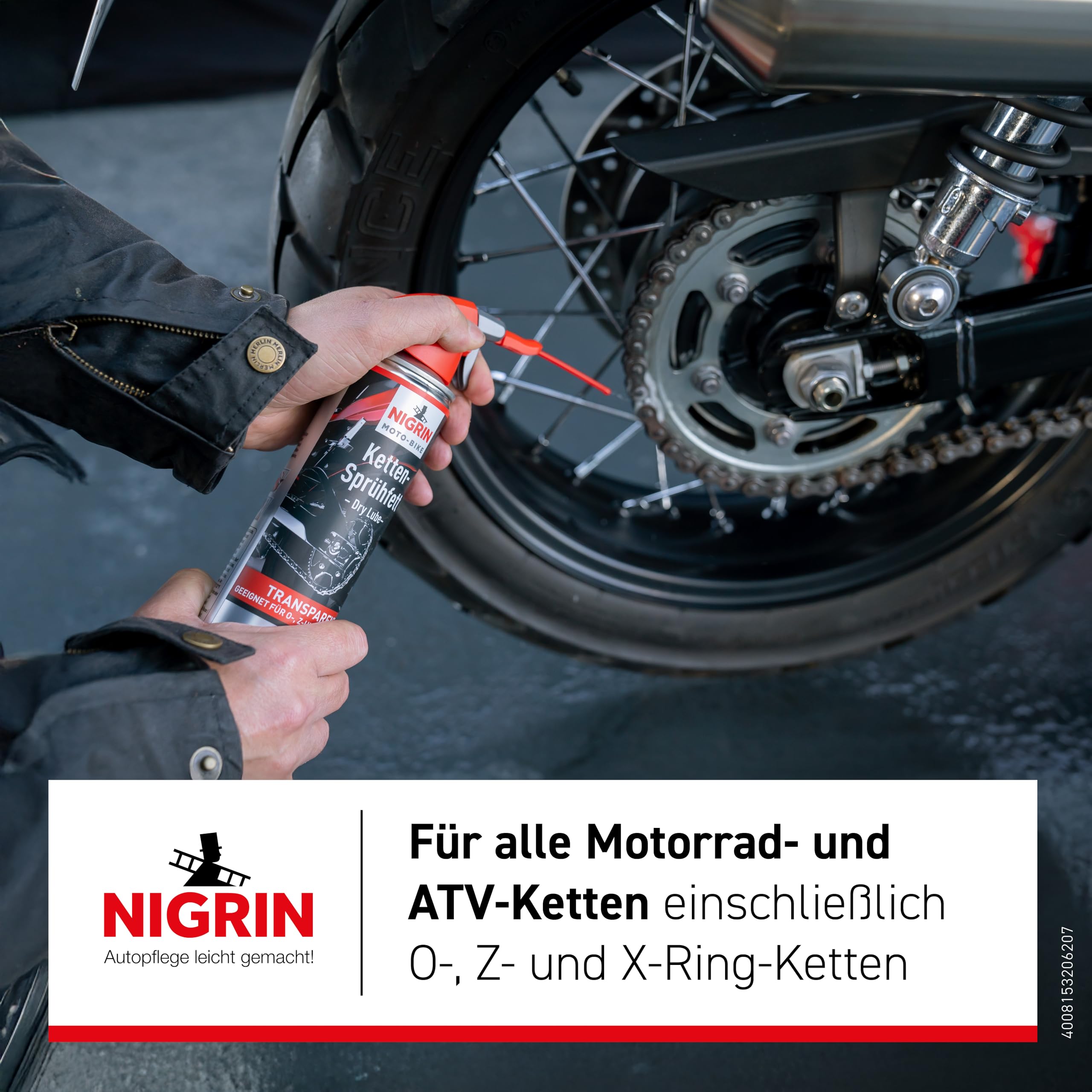 NIGRIN 20620 - Spray per Catena Moto, 400 ml