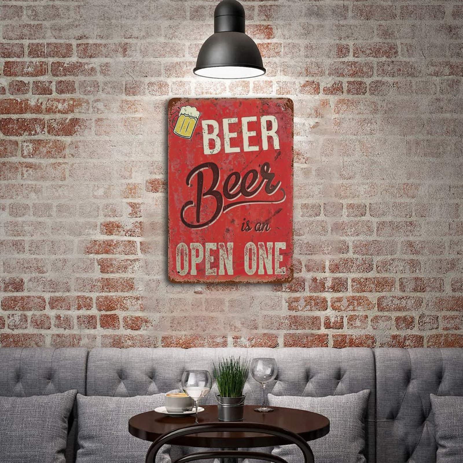 Targa in metallo per casa, caffè, garage, decorazione da parete, poster vintage, per bar, casa, bar, 20 x 30 cm