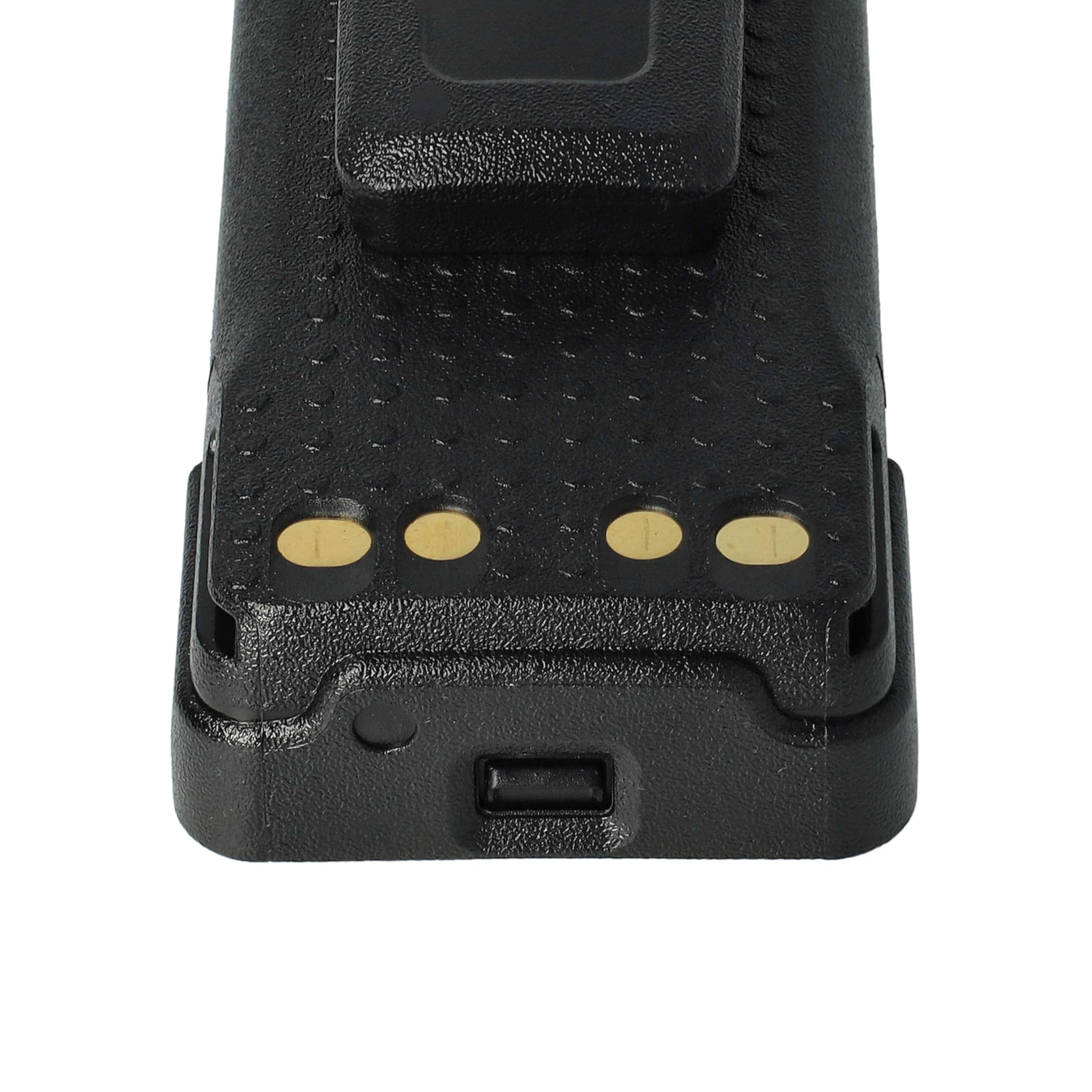 vhbw batteria sostituisce Motorola PMNN4406, PMNN4406BR, PMNN4409 per radio (2600mAh, 7,4V, Li-Ion) + clip