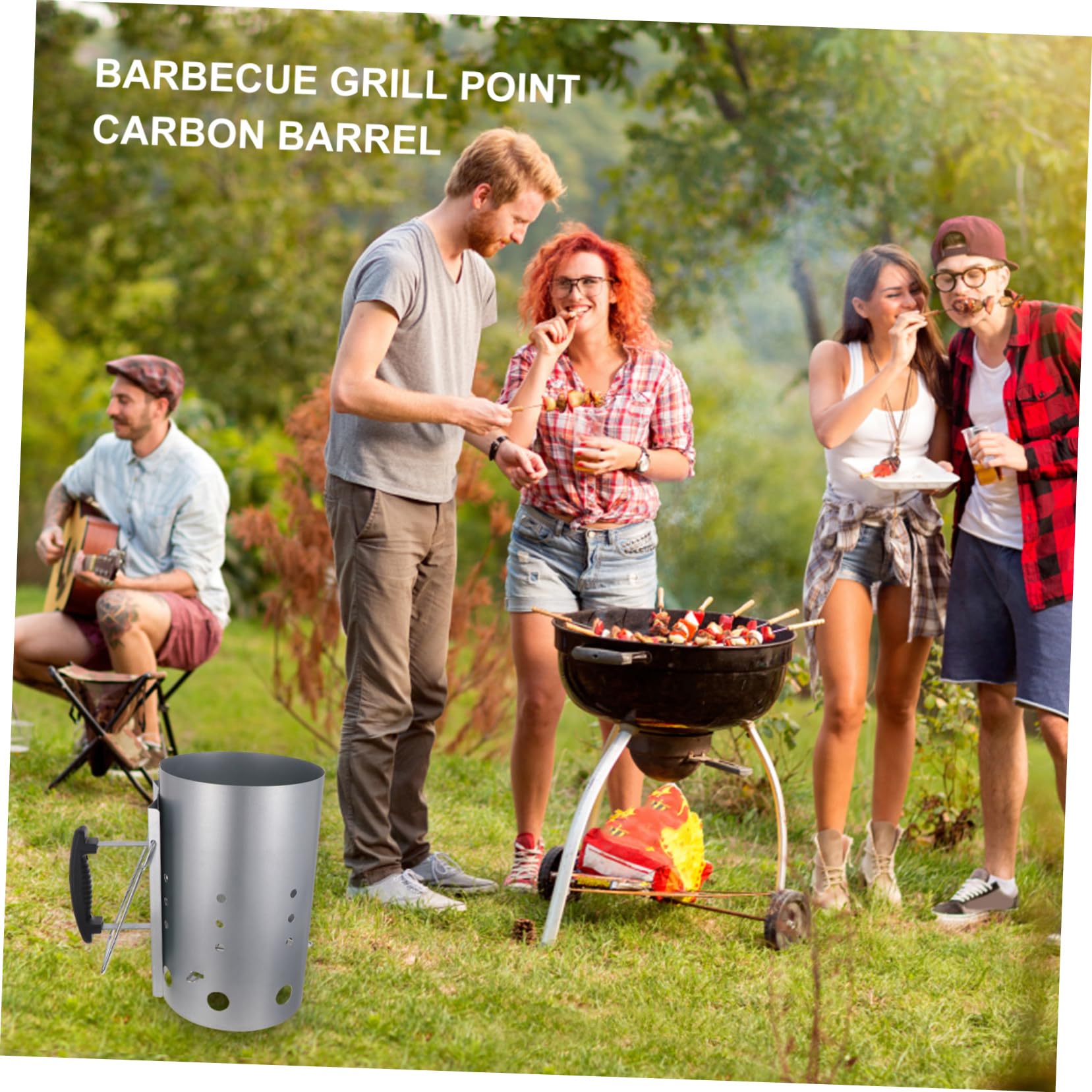 UPKOCH Accendi Carbonella Galvanizzato Argento per Barbecue da Esterno Eccellente Circolazione d'Aria Senza Odore Residuo per Vacanze Estive e Grigliate All'aperto