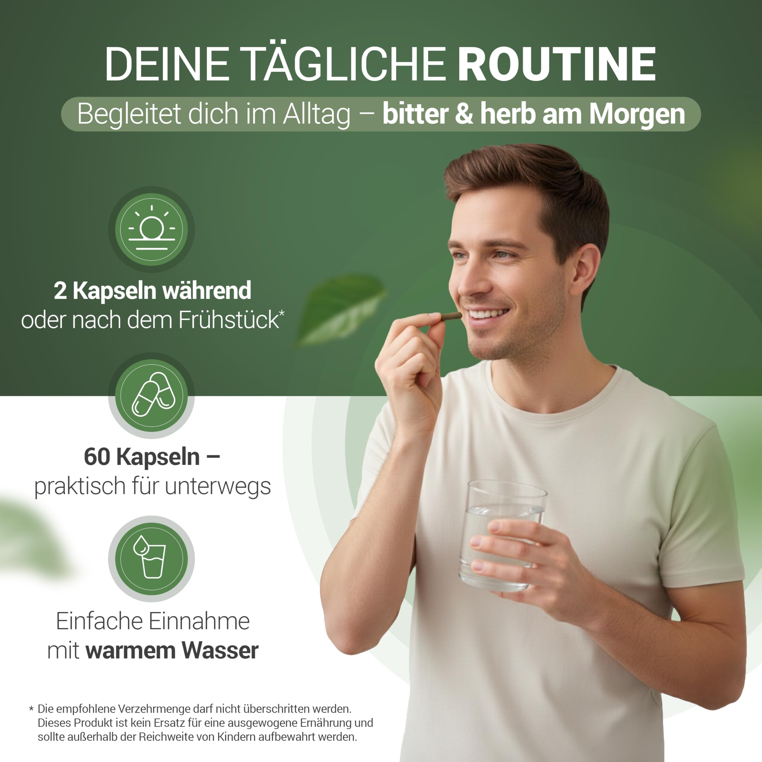 60 Kapseln - Stoffwechsel-Komplex mit Zink, Artischocke & Löwenzahn - Für Fettstoffwechsel & Säure-Basen-Haushalt - Bitterstoffe, vegan, tibetische Rezeptur