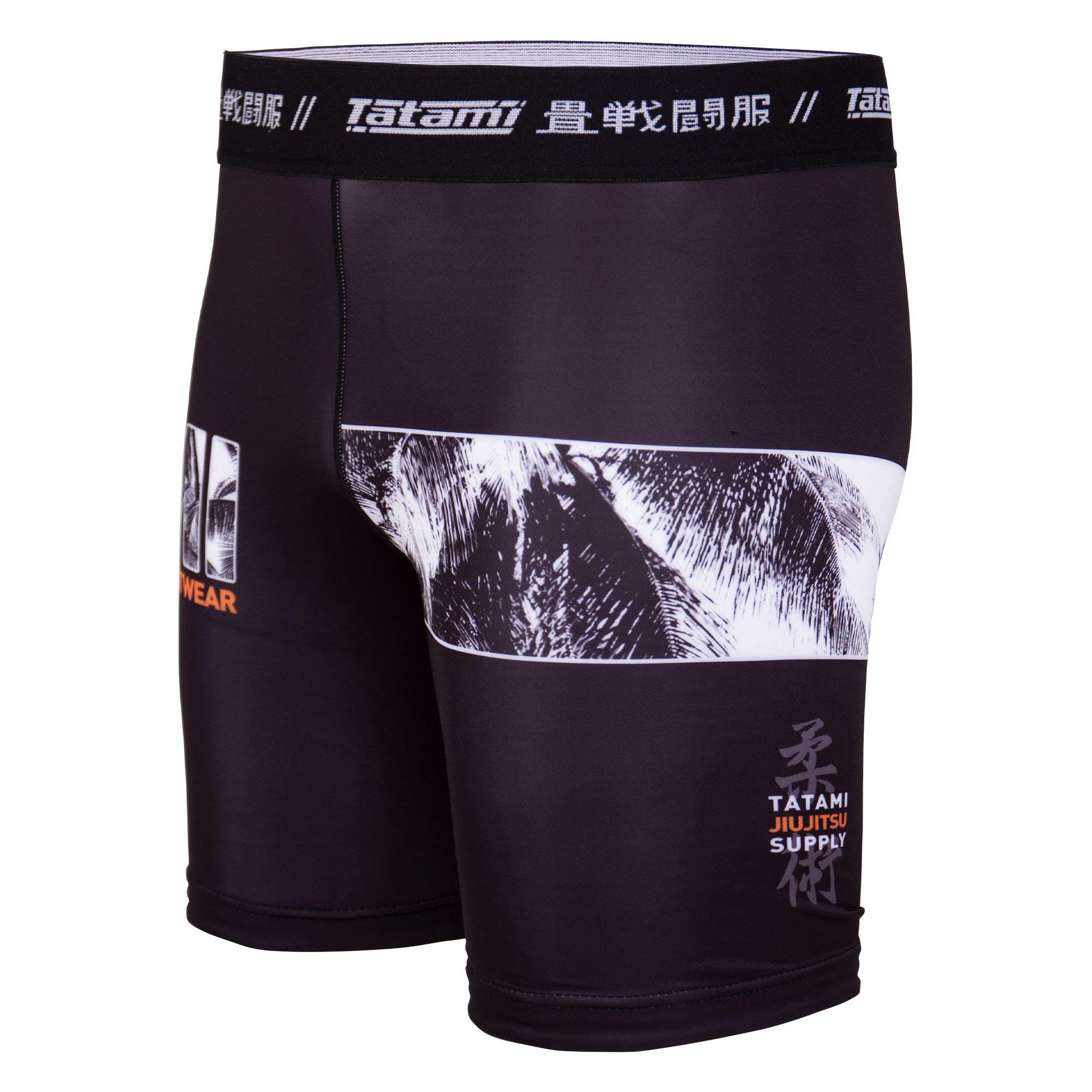 Tatami Fightwear Tropic Black VT Compression Shorts Men's Pantalones Cortos de Compresión Hombre MMA BJJ Grappling Aptitud Fitness No Gi Boxeo
