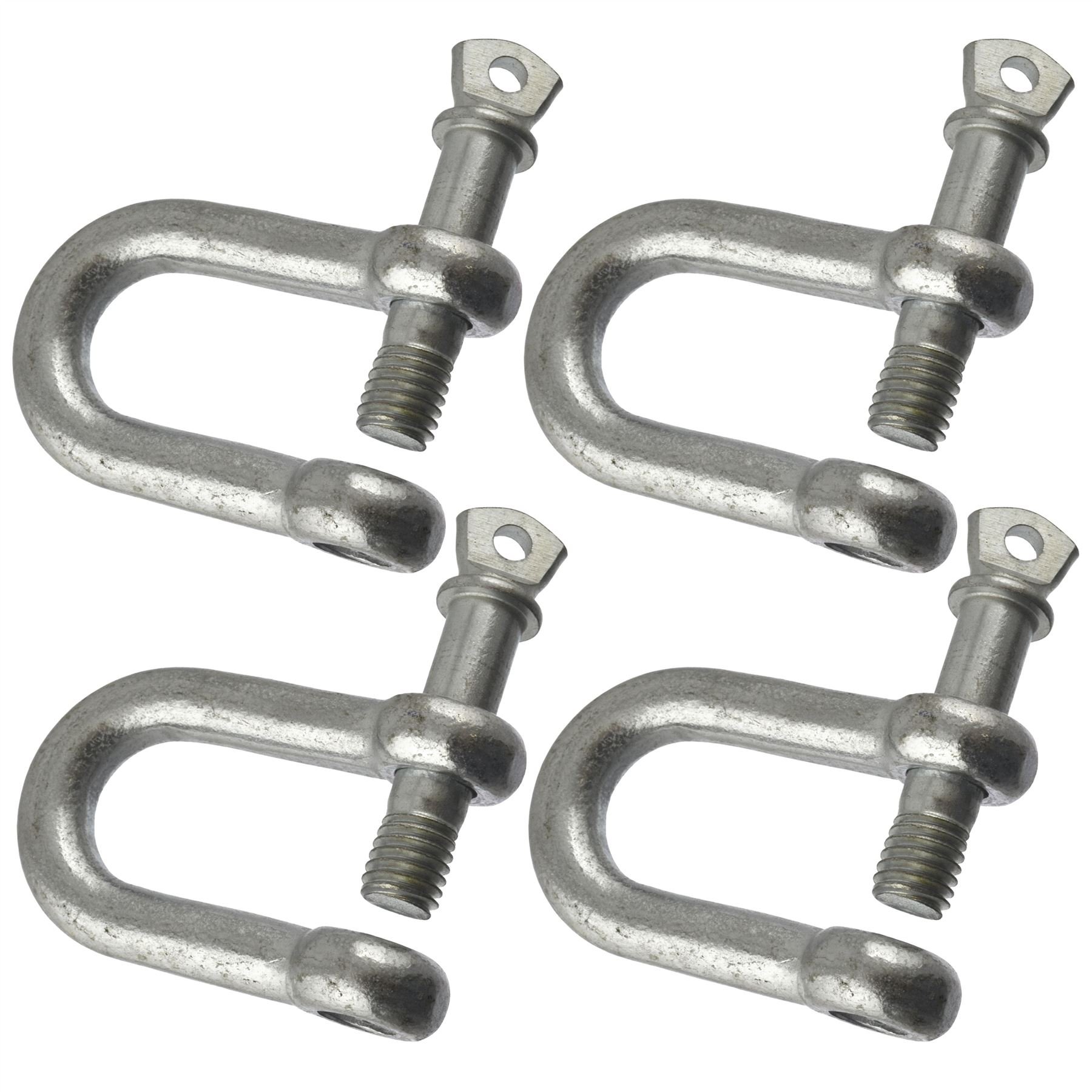 AB Tools 10mm Galvanised Dee Shackle Pack of 4 Chandlery DK03