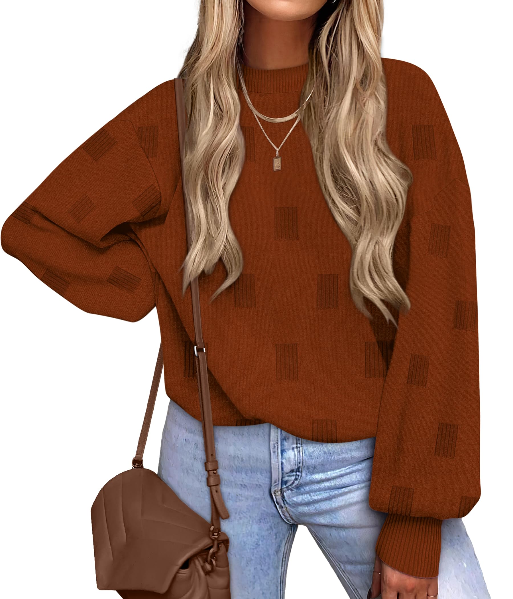 XIEERDUO Womens Sweaters Pullover Knit Sweater Turtleneck Long Sleeve Shirts Fall Fashion 2025