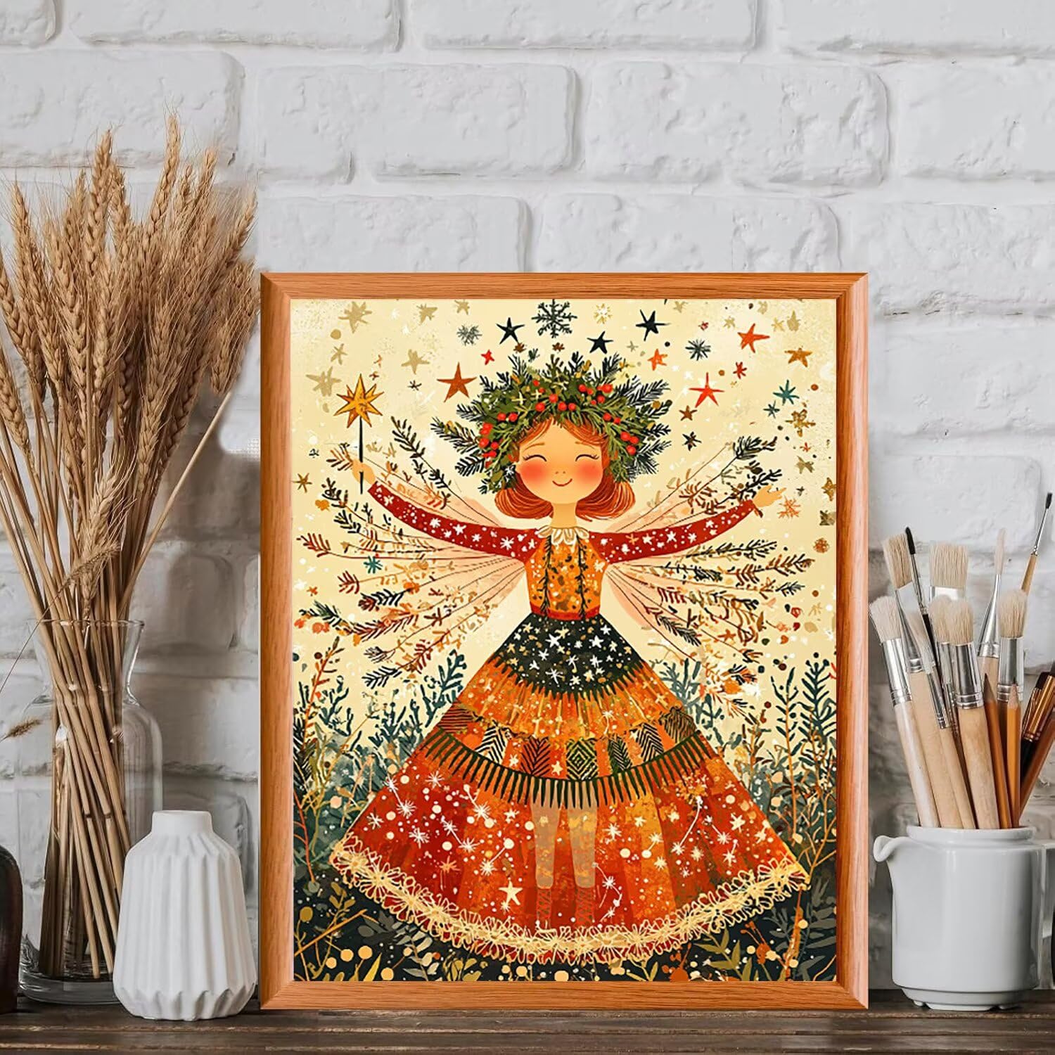 WEISHIWE Dipingere con i Numeri Adulti Fata elfica, 80x100cm s-514 | Pittura a Olio Kit, fai da te Quadri da Dipingere Numerat, Adulti Bambini Hobby Creativi,Pittura Adulti Decora la Casa Regalo
