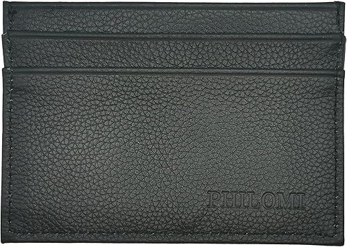 Slim Minimalist Leather Wallet, Front Pocket Wallets,RFID Blocking,Credit Card Holder for Men&Women