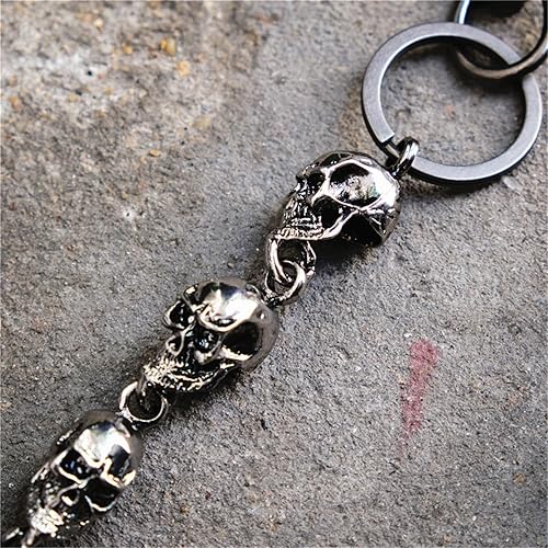 Miniatura 4 de PINKPIN Skull Wallet Chains for Men Pants Chain Jean Chains Belt Chain Biker Chain Skull Chains Halloween Costumes Decor Pocket Chains Punk Heavy
