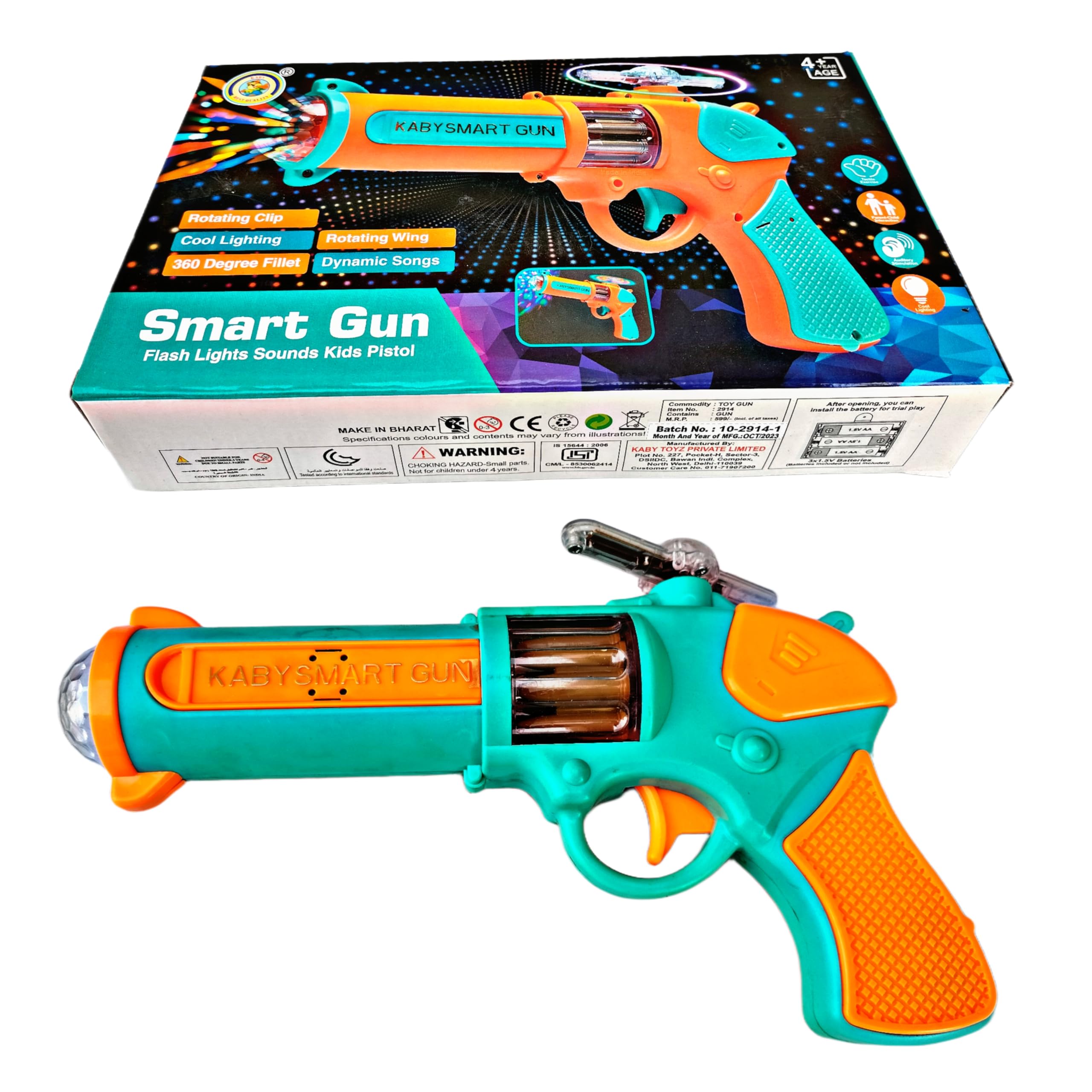 Ruhani Smart Gun with Flash Lights Sounds Pistol Toy Gun for Kids (Multicolour) (B0D2LFG6CW) Amazon Price History, Amazon Price Tracker