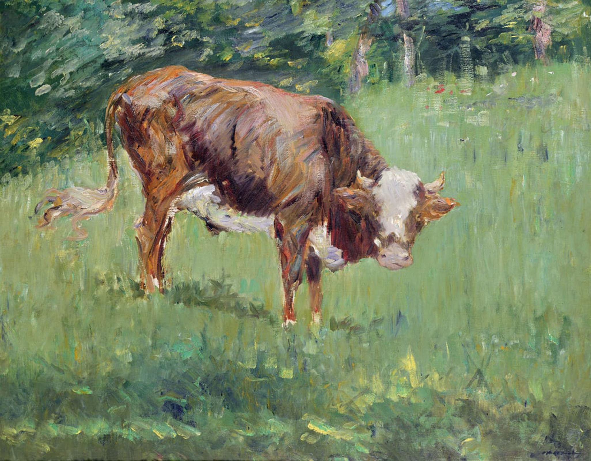 Toile Edouard Manet Jeunes animaux dans un pré 60x90cm - 5