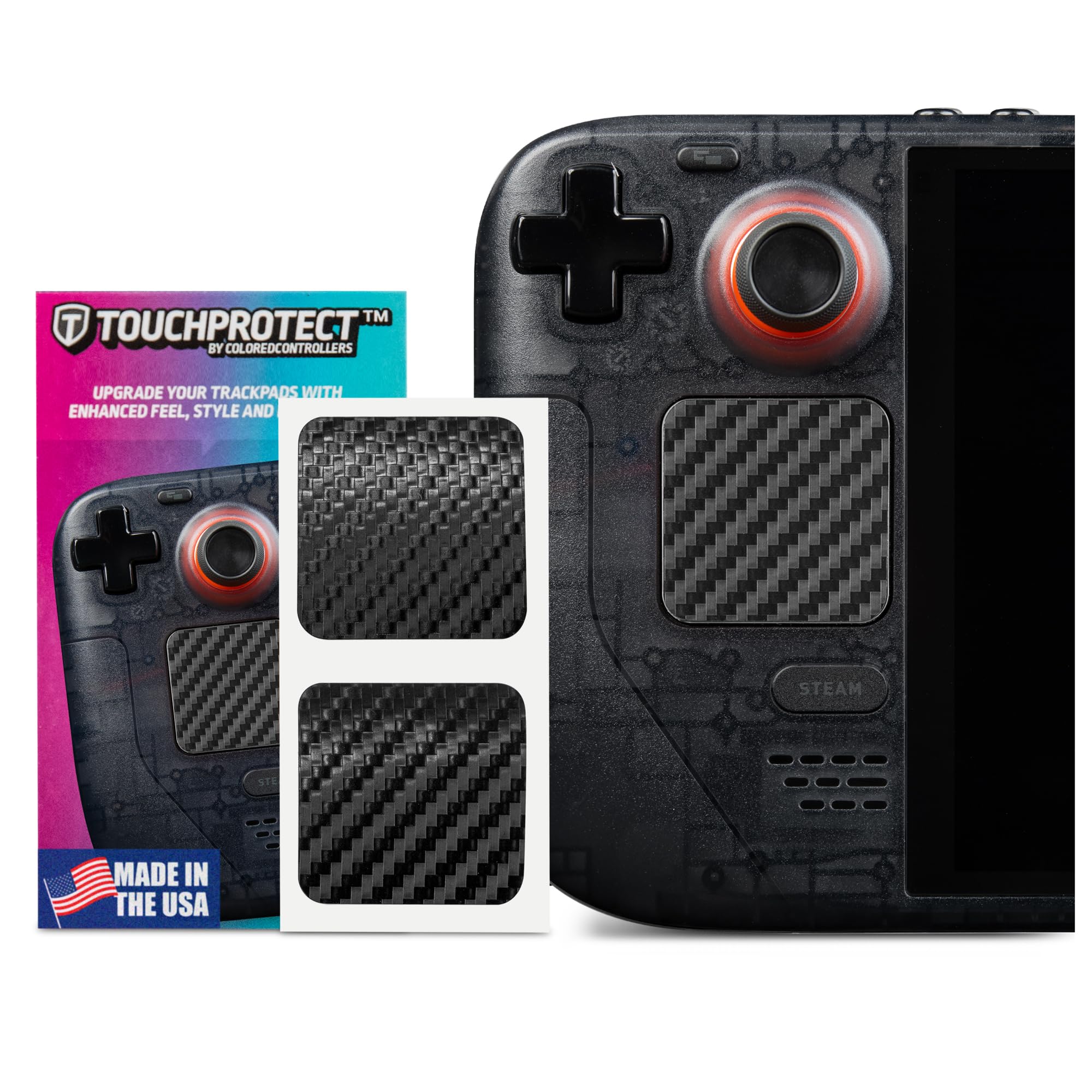 Steam Deck OLED Compatible Accessory. TouchProtect Skin for Added Grip, Style, Tactile Feedback, and Protection