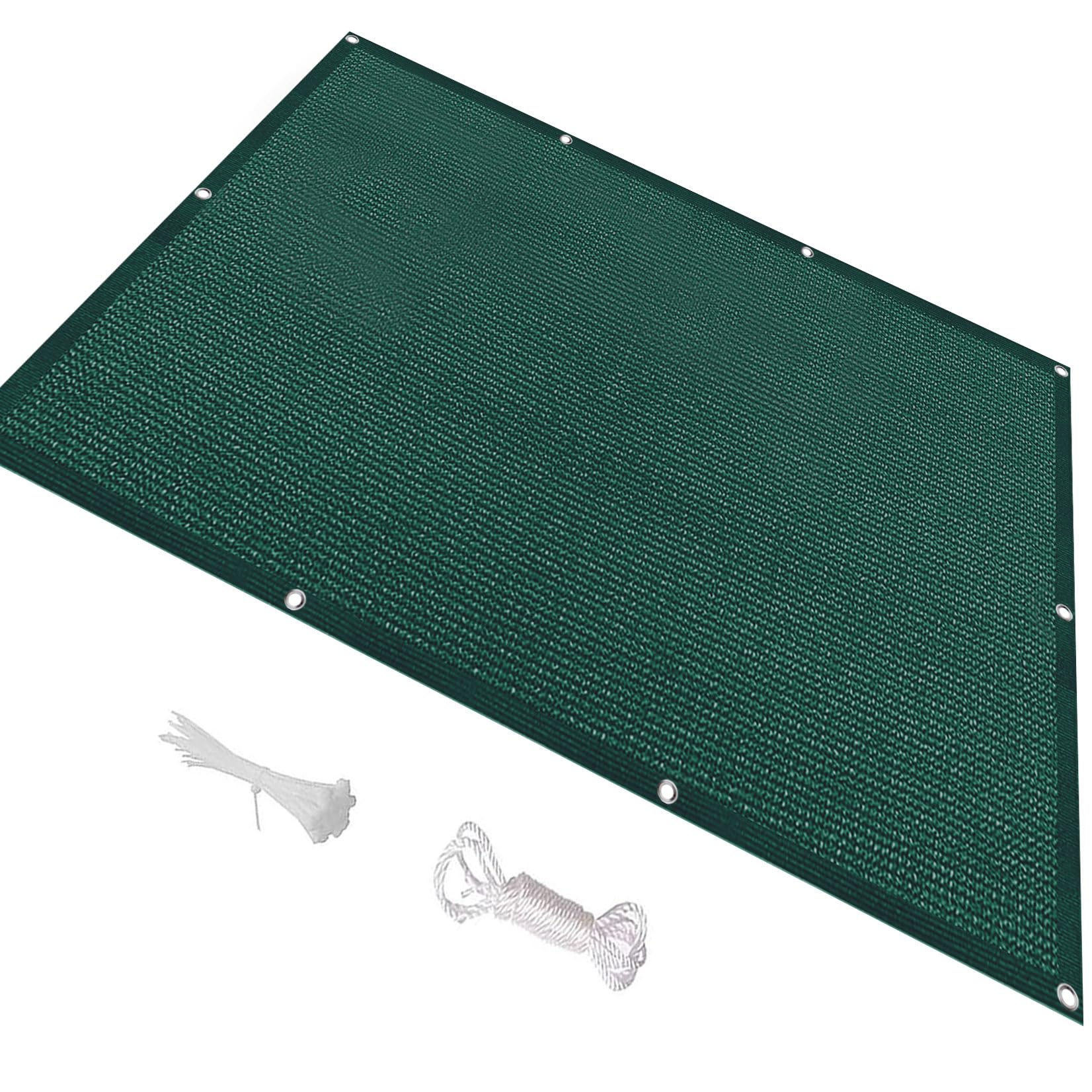 Voile d'ombrage 2 x 3 m avec Œillets UV Protection Rectangulaire Toile Ombrage avec Cordes et Serre-Câbles, sans Perçage pour Jardin, Terrasse, Balcon, Extérieur, Vert Foncé